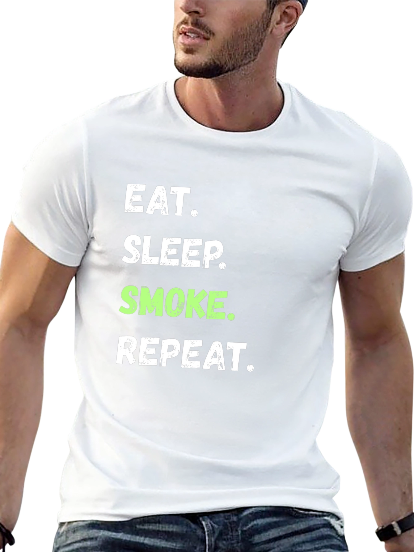 Eat Sleep Smoke Repeat Graphic Tee