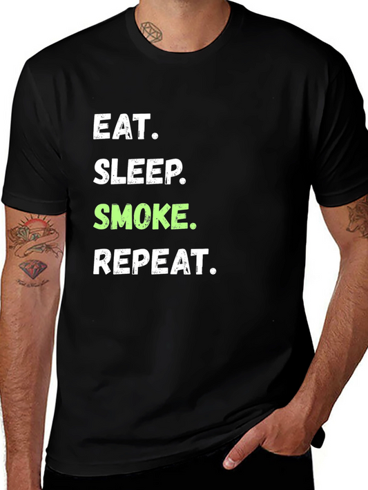 Eat Sleep Smoke Repeat Graphic Tee