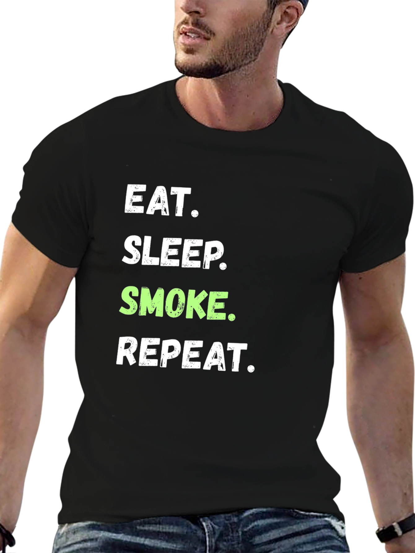 Eat Sleep Smoke Repeat Graphic Tee