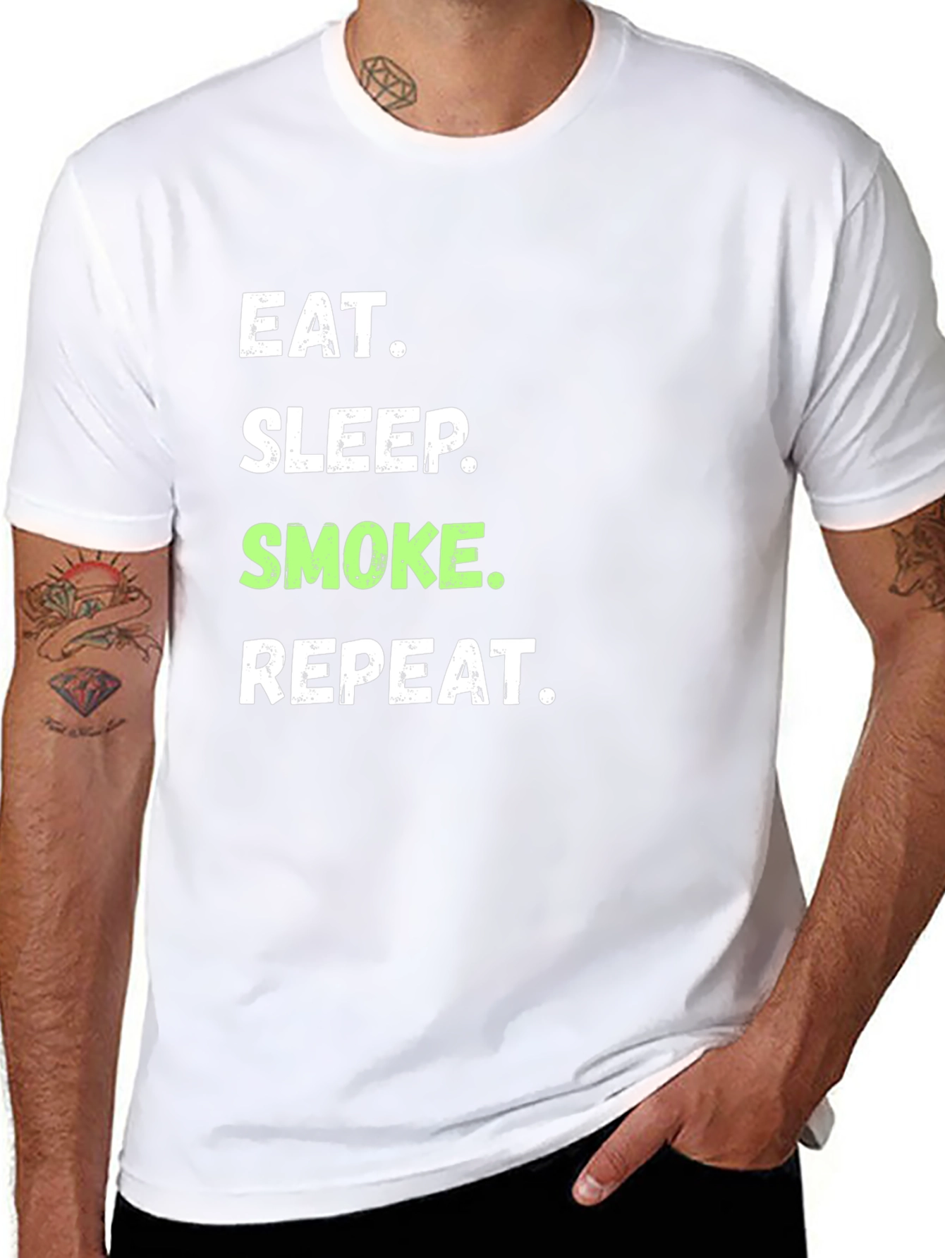 Eat Sleep Smoke Repeat Graphic Tee