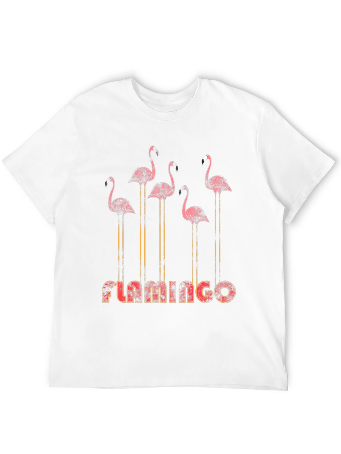 Flamingo Graphic Print T-Shirt - Casual Style
