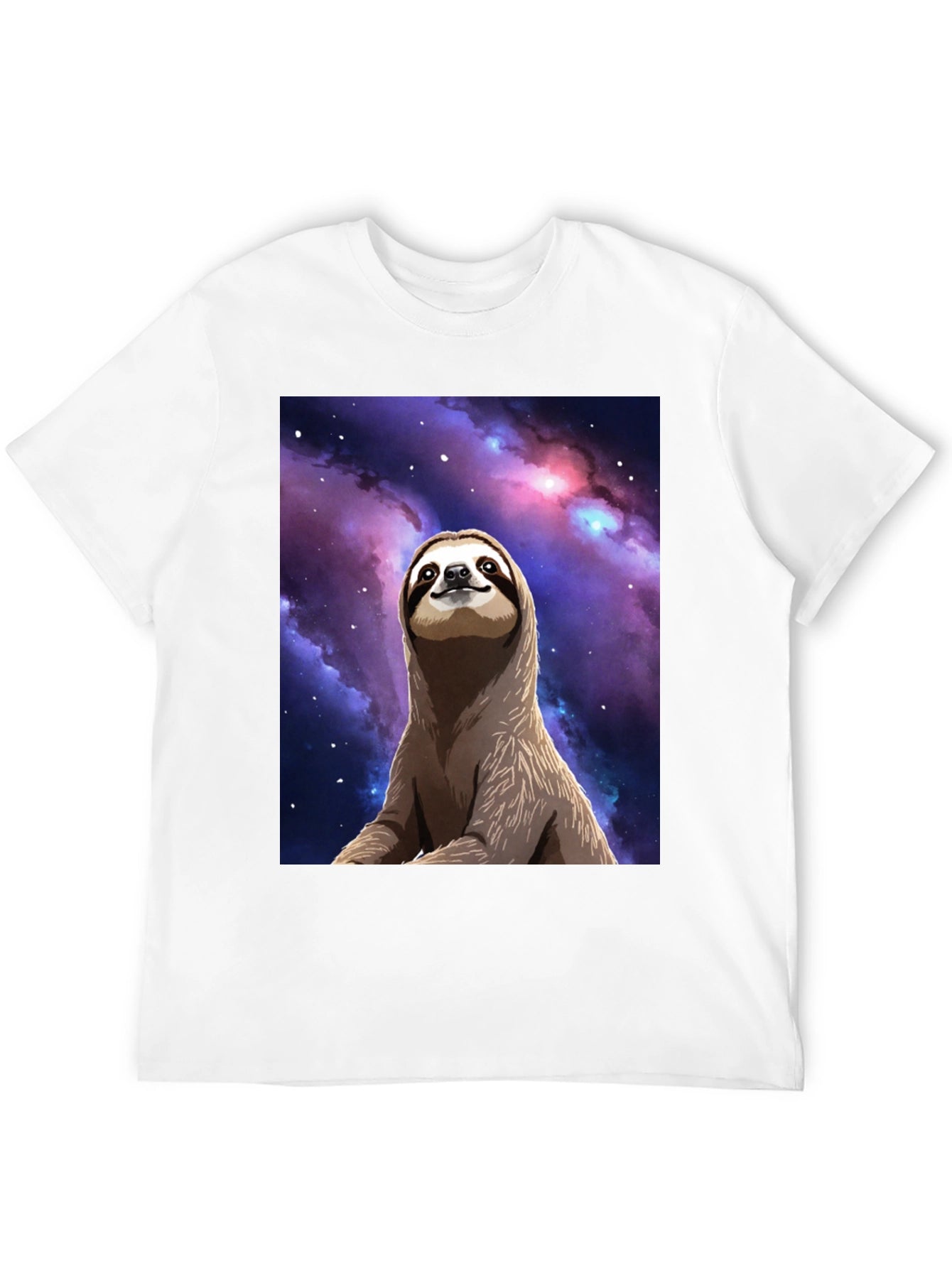 Sloth Galaxy T-Shirt - Relaxed Space Design
