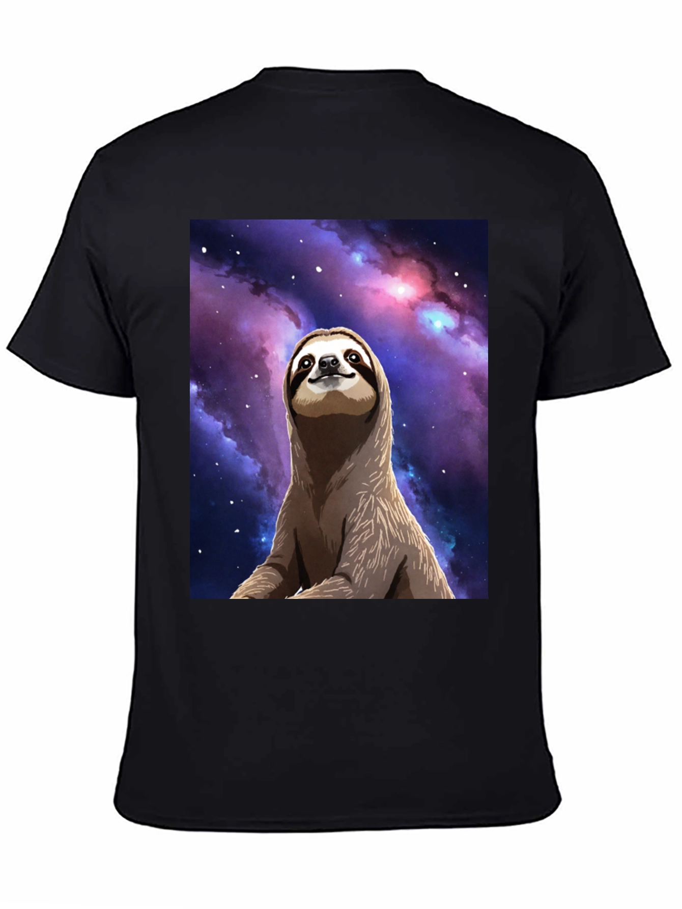 Sloth Galaxy T-Shirt - Relaxed Space Design