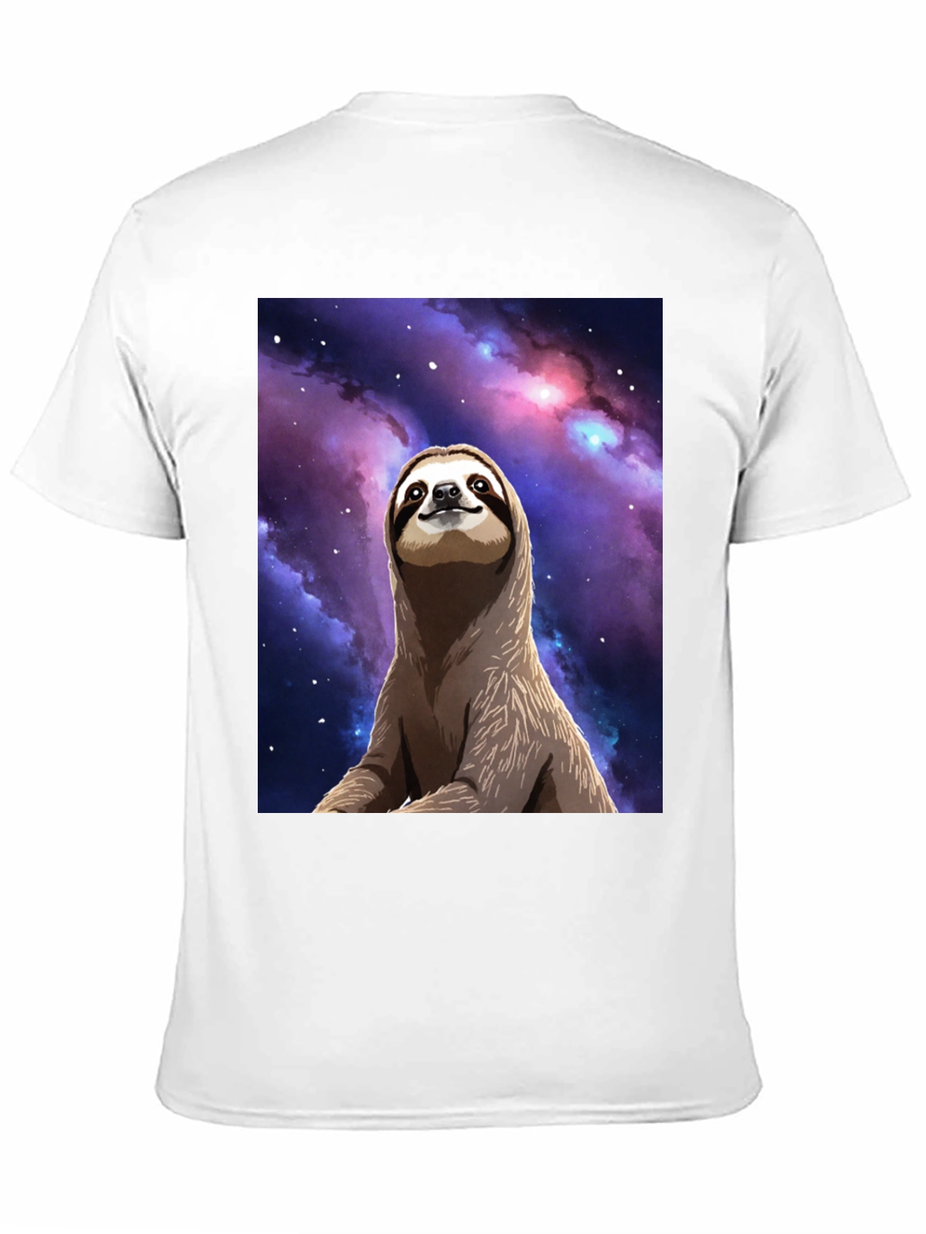 Sloth Galaxy T-Shirt - Relaxed Space Design