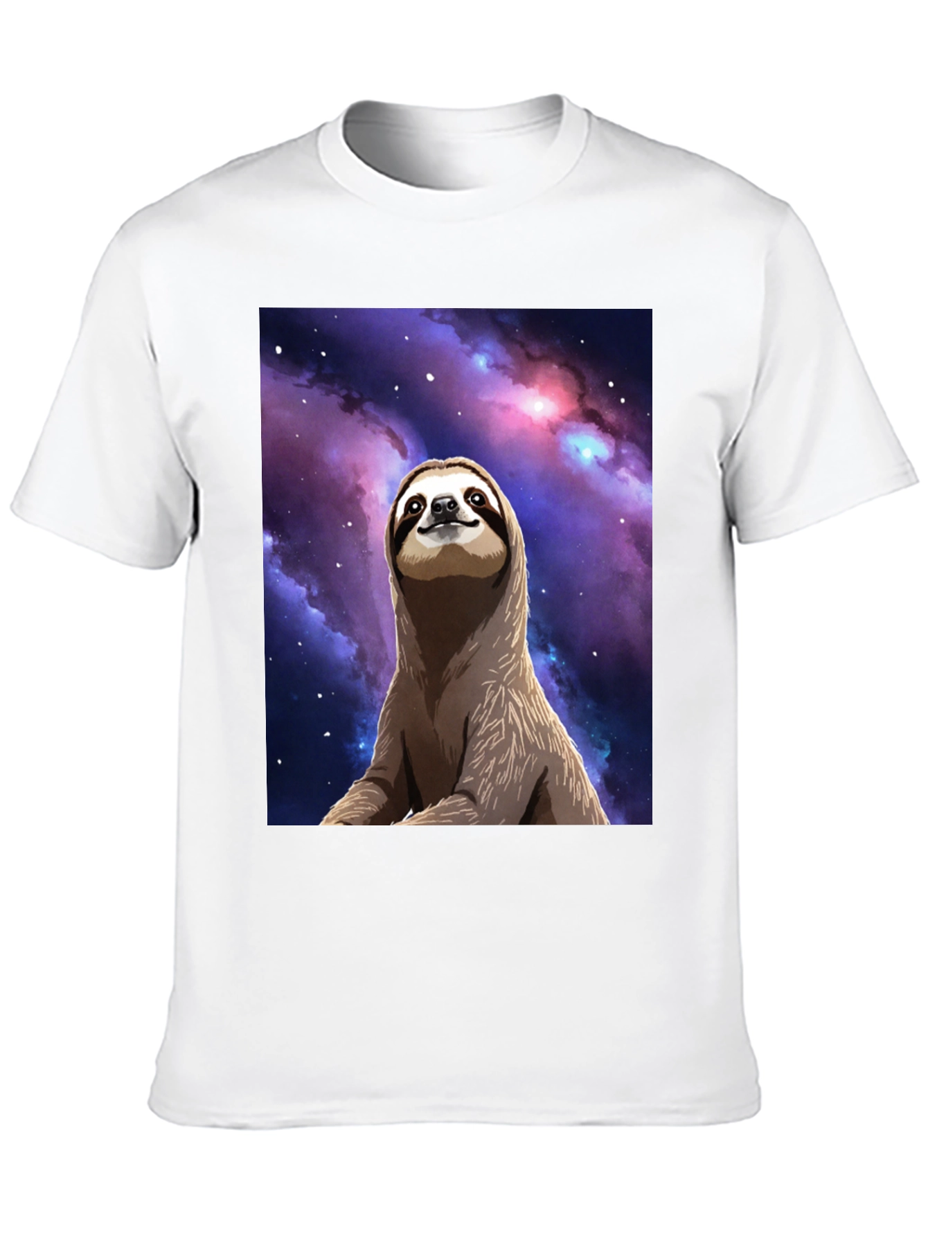 Sloth Galaxy T-Shirt - Relaxed Space Design