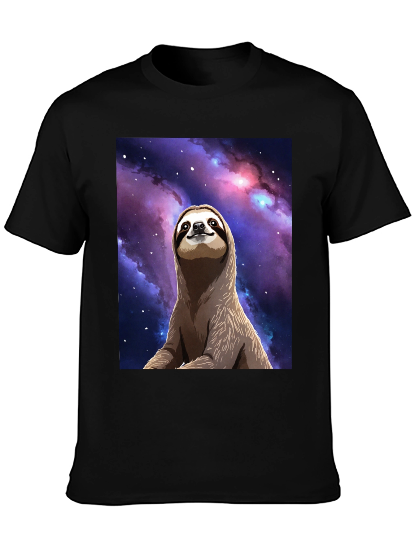 Sloth Galaxy T-Shirt - Relaxed Space Design
