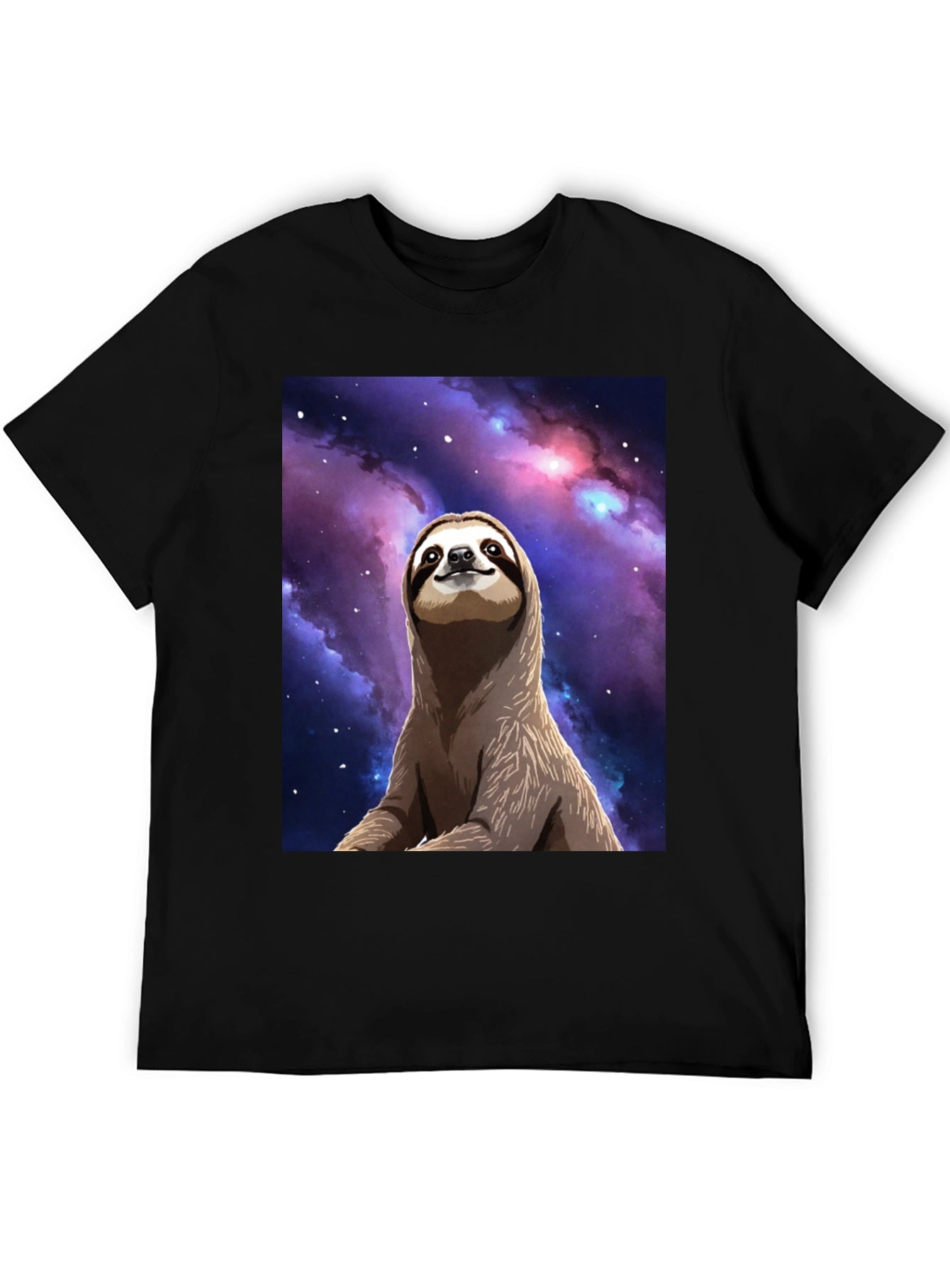 Sloth Galaxy T-Shirt - Relaxed Space Design