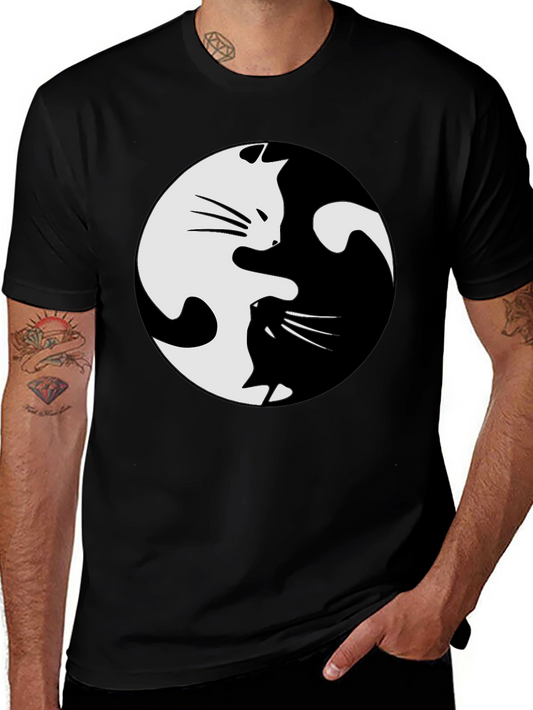 Yin Yang Cat T-Shirt - Balance and Style!