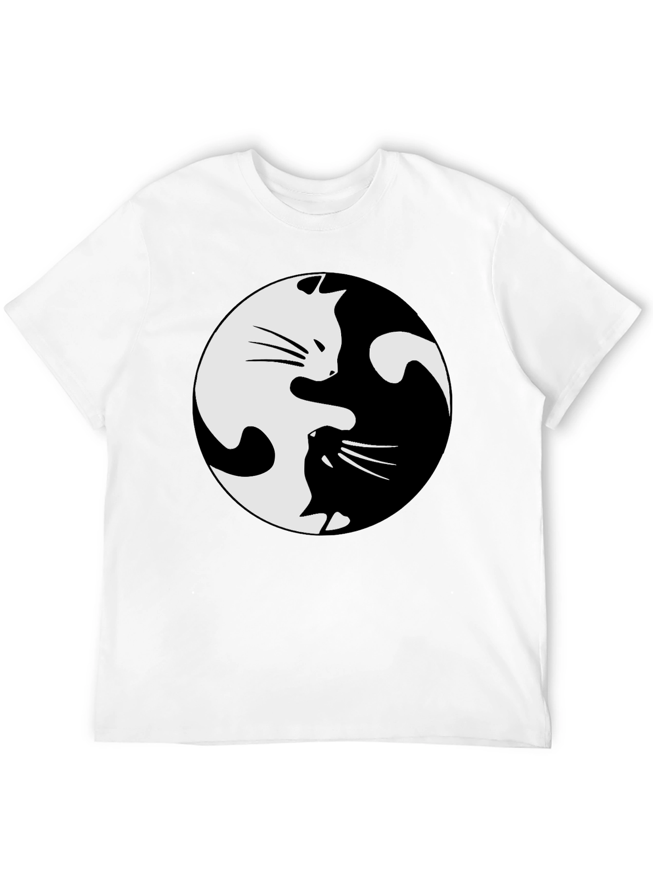 Yin Yang Cat T-Shirt - Balance and Style!