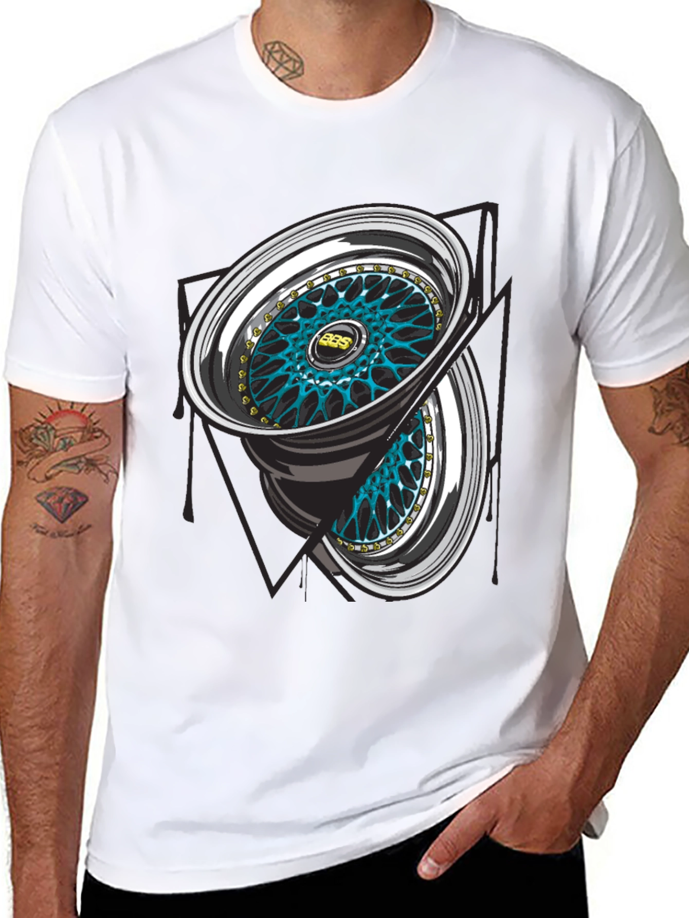 BBS Wheel Graphic Tee - Automotive Enthusiast T-Shirt