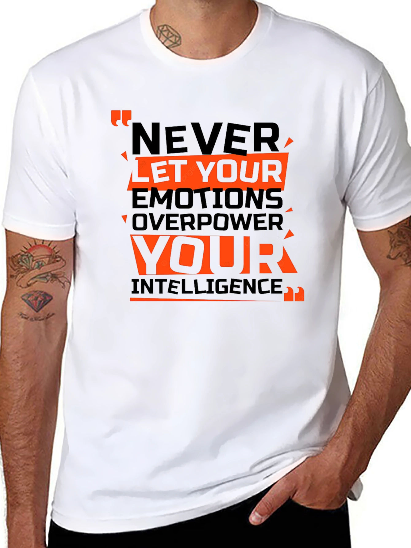 Motivational T-Shirt: Never Let Your Emotions Overpower