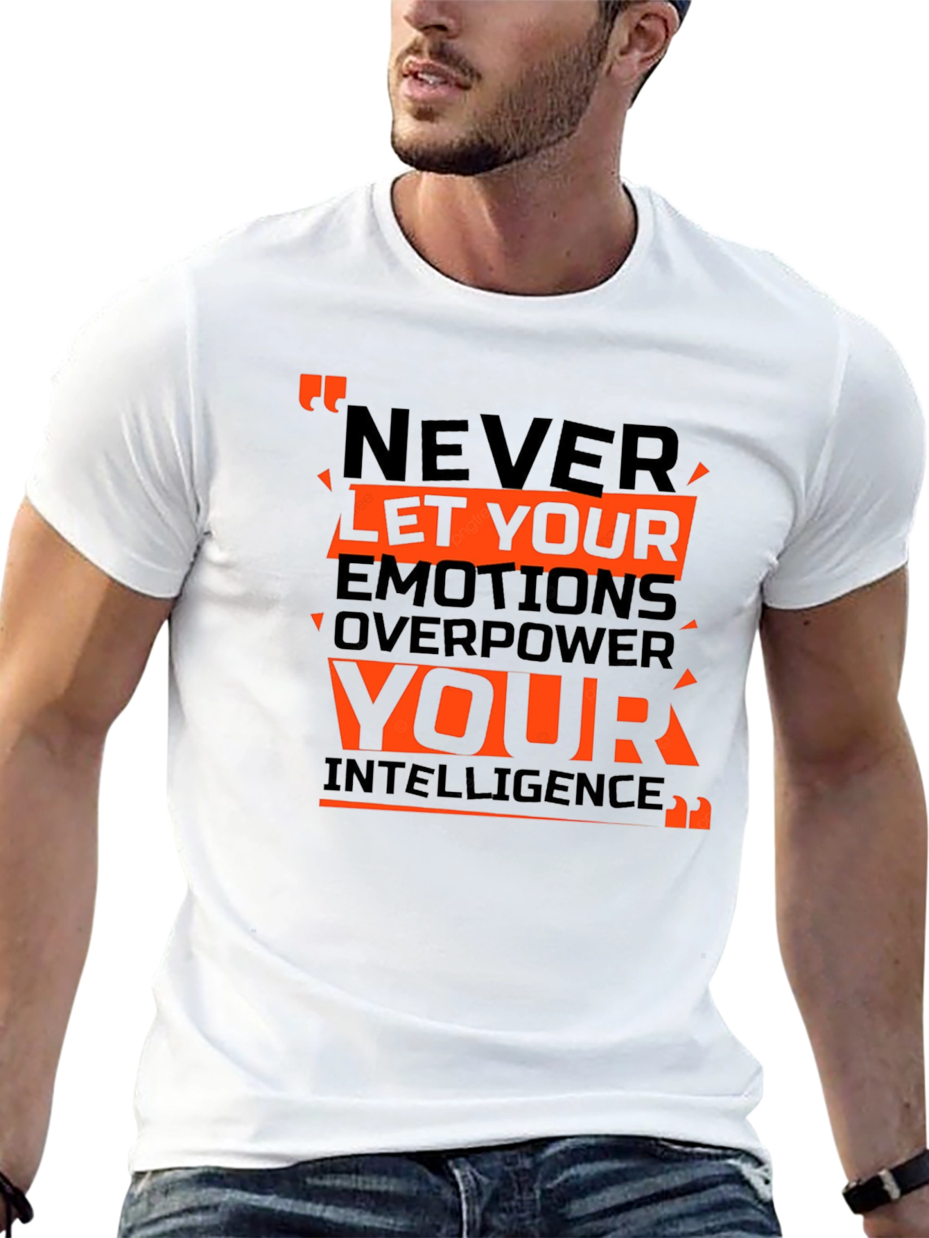 Motivational T-Shirt: Never Let Your Emotions Overpower