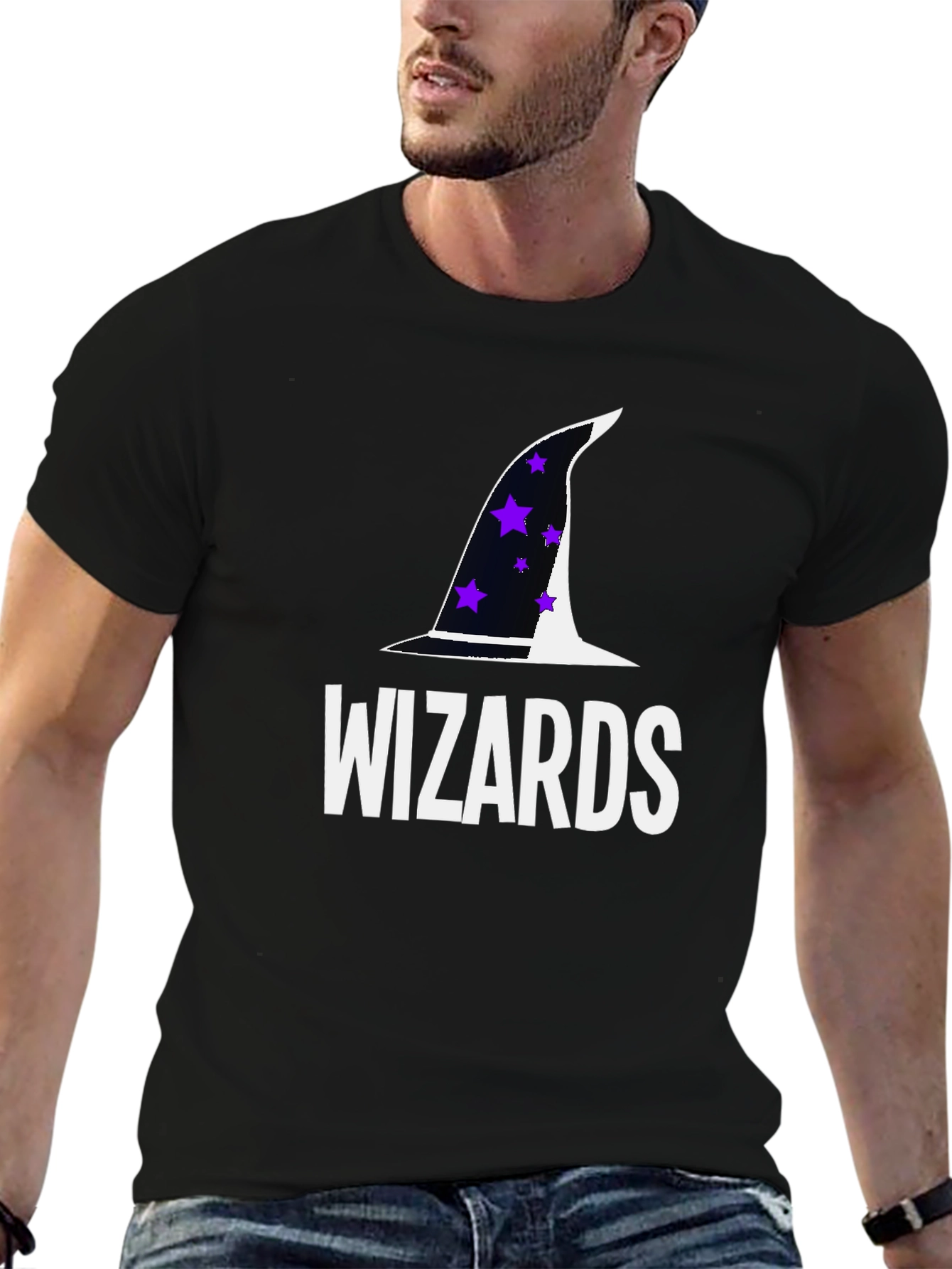 Wizards T-Shirt with Hat Graphic - Soft Cotton Tee