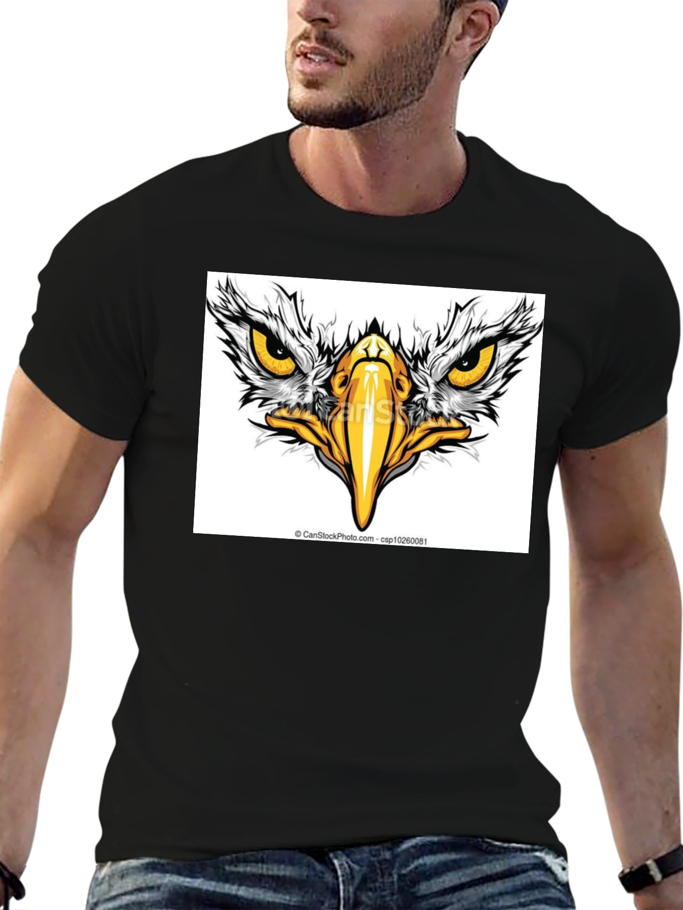 Eagle Eye Graphic Black T-Shirt