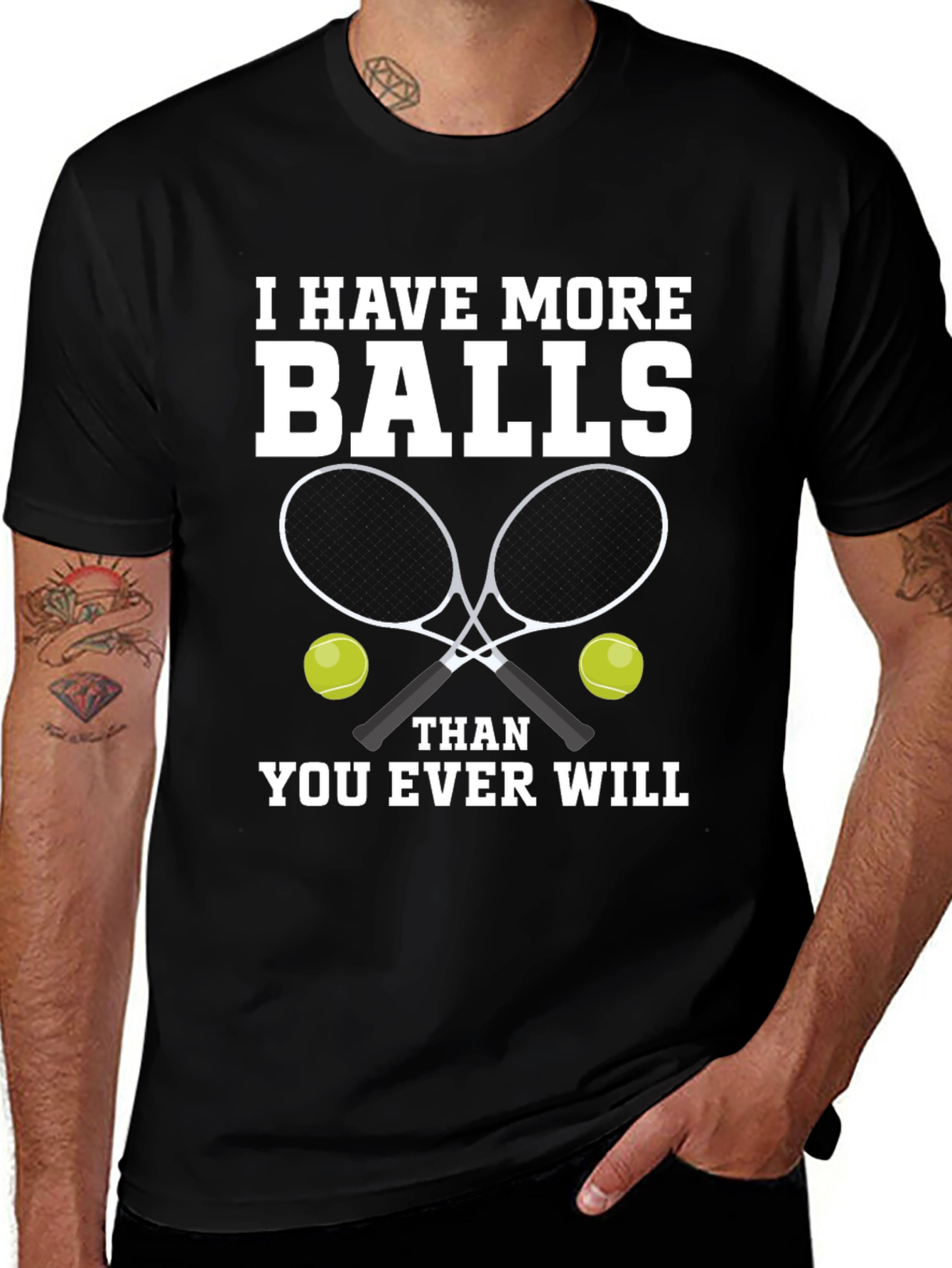 Tennis Balls Graphic Tee - Funny Tennis Player Gift