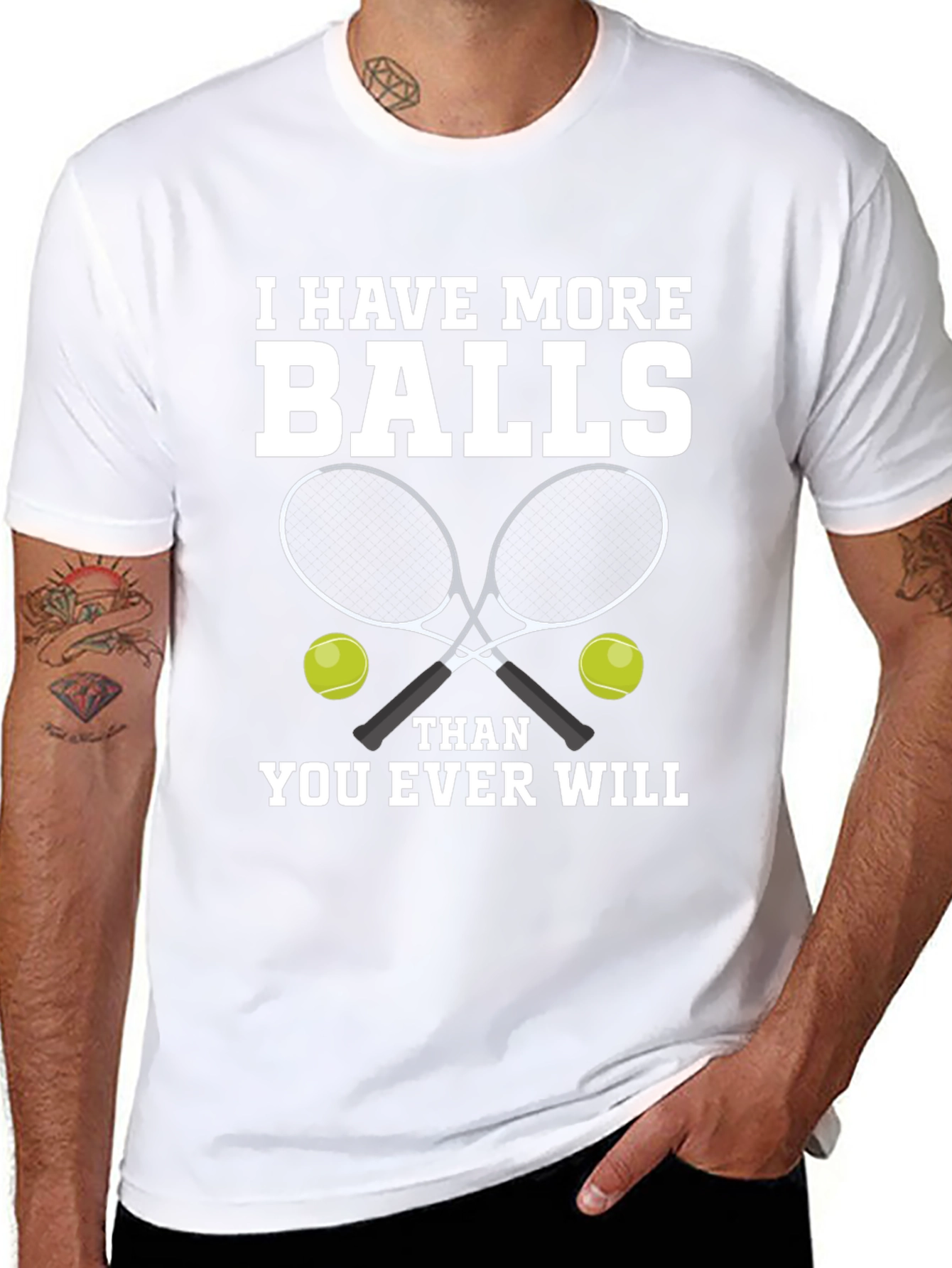 Tennis Balls Graphic Tee - Funny Tennis Player Gift