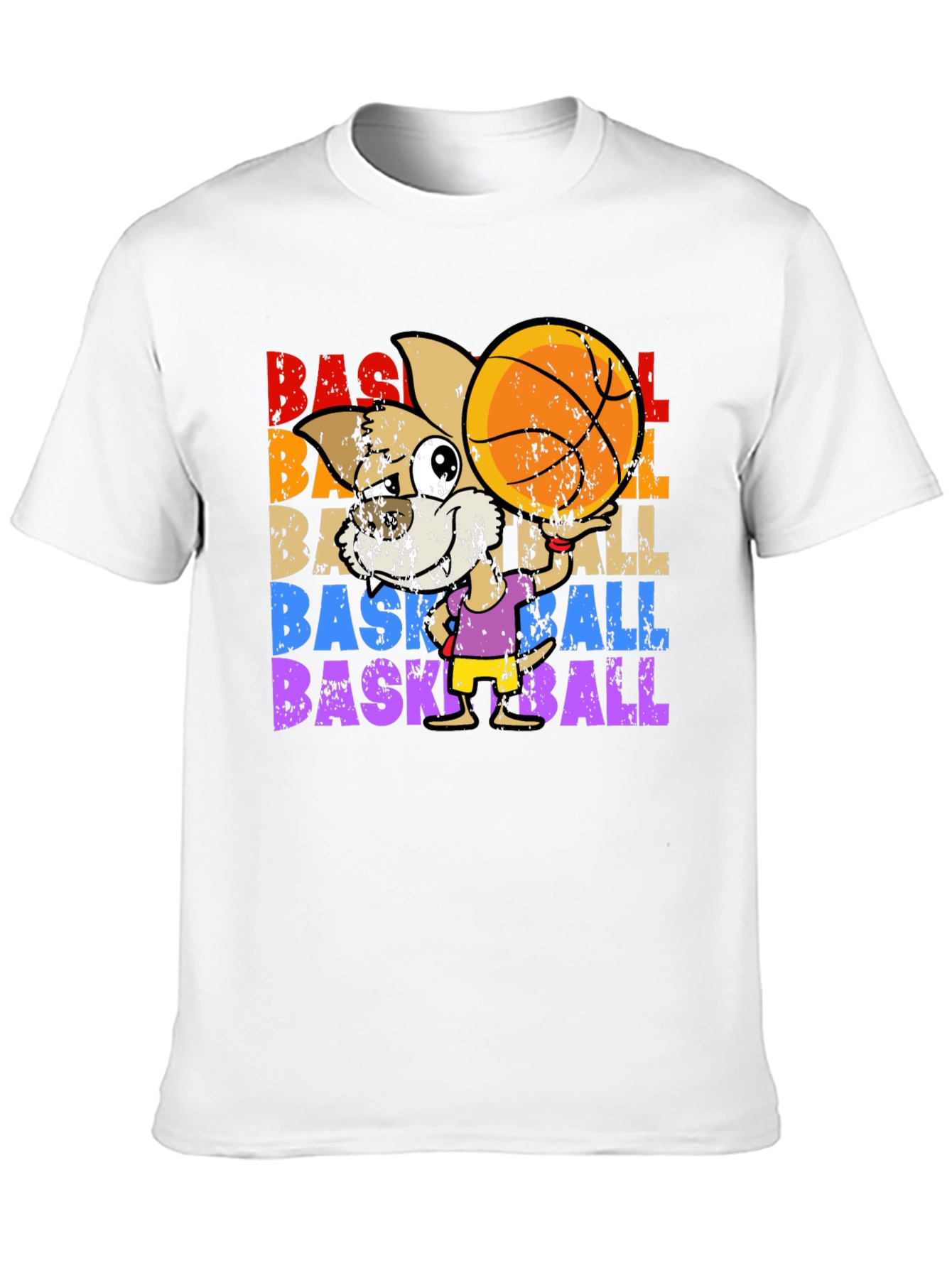Basketball Dog Graphic T-Shirt