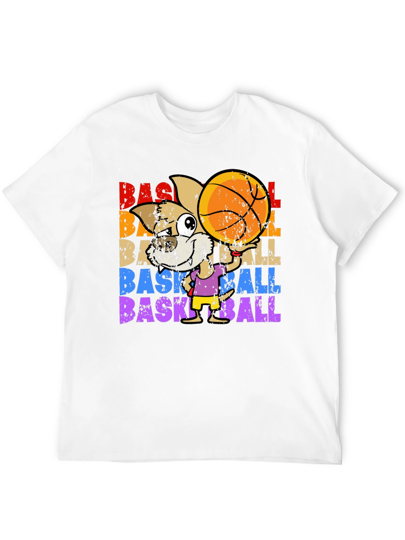 Basketball Dog Graphic T-Shirt
