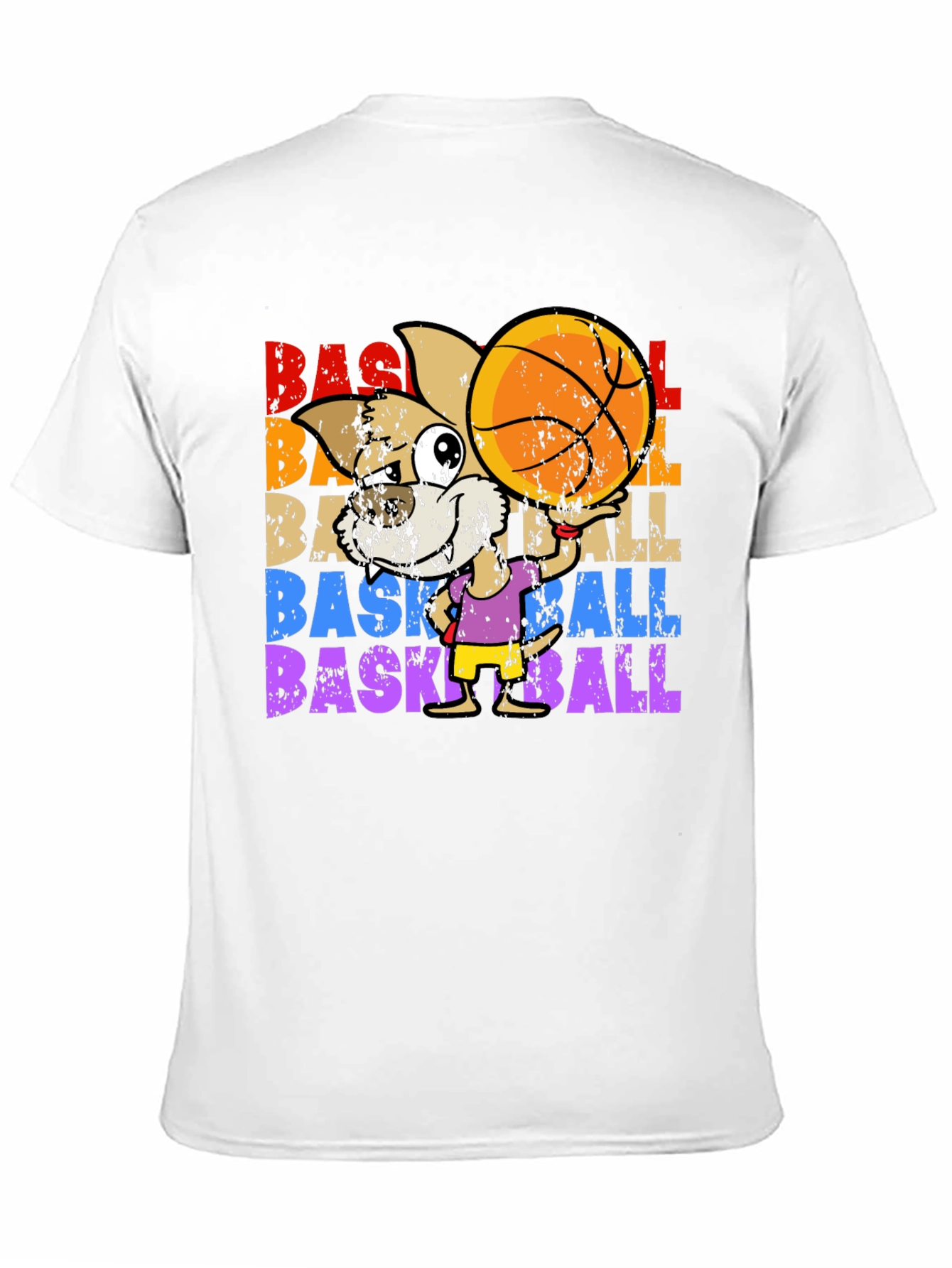 Basketball Dog Graphic T-Shirt