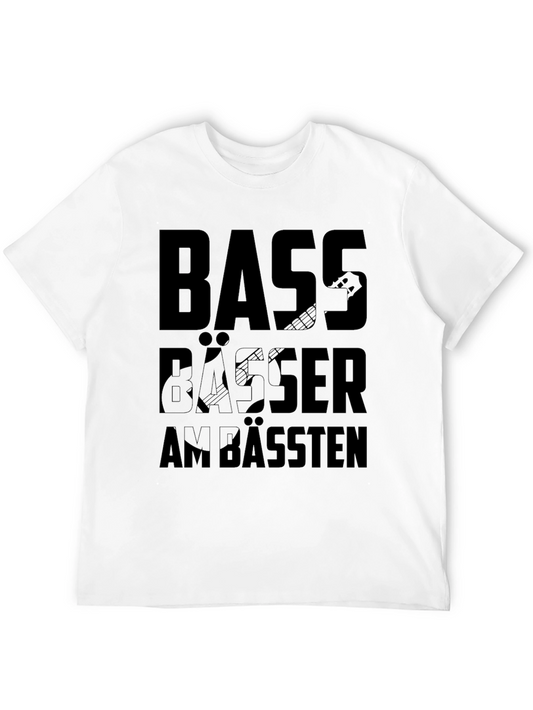 Bass Bässer Am Bässten Graphic Tee - Black