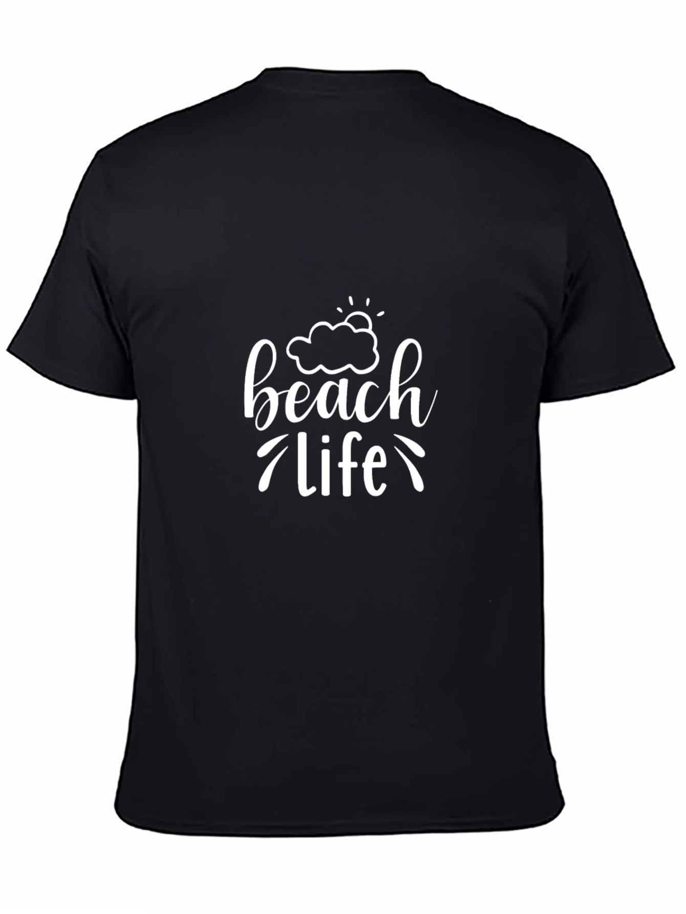 Beach Life Black T-Shirt Graphic Print