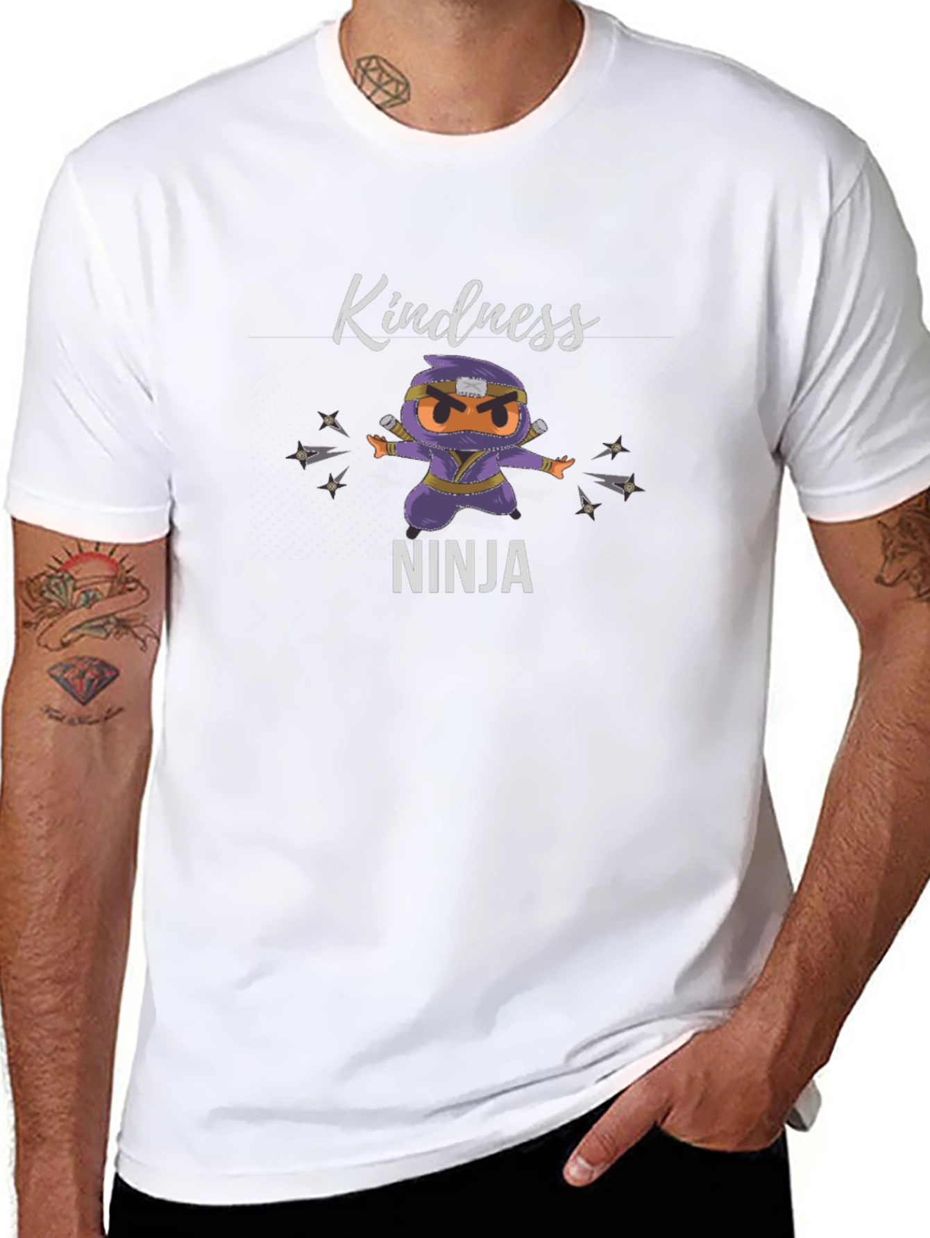 Kindness Ninja Graphic T-Shirt - Black