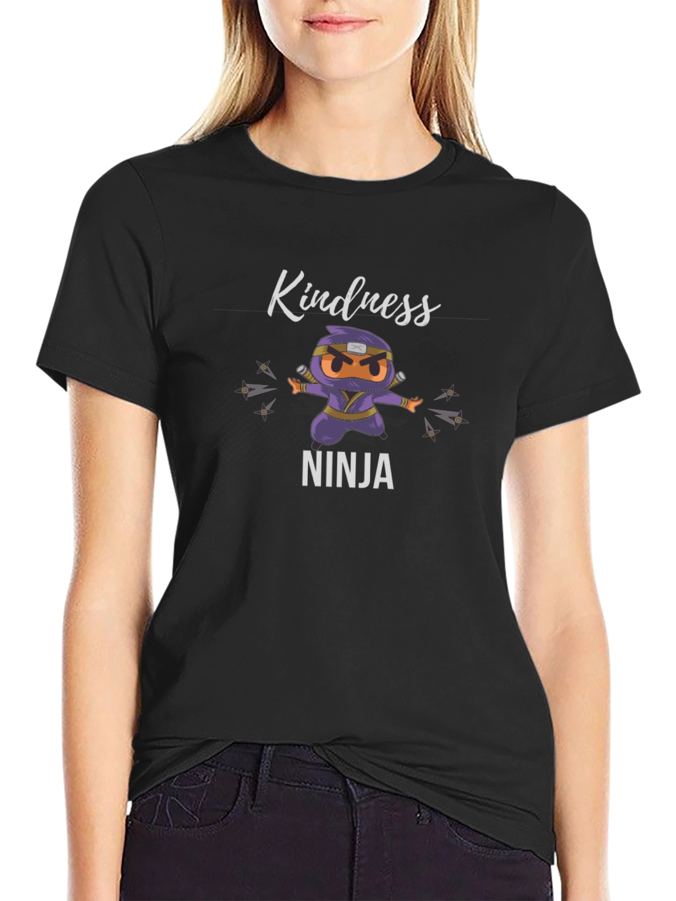 Kindness Ninja Graphic T-Shirt - Black