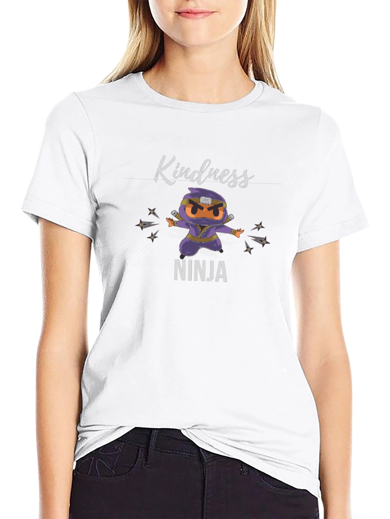 Kindness Ninja Graphic T-Shirt - Black
