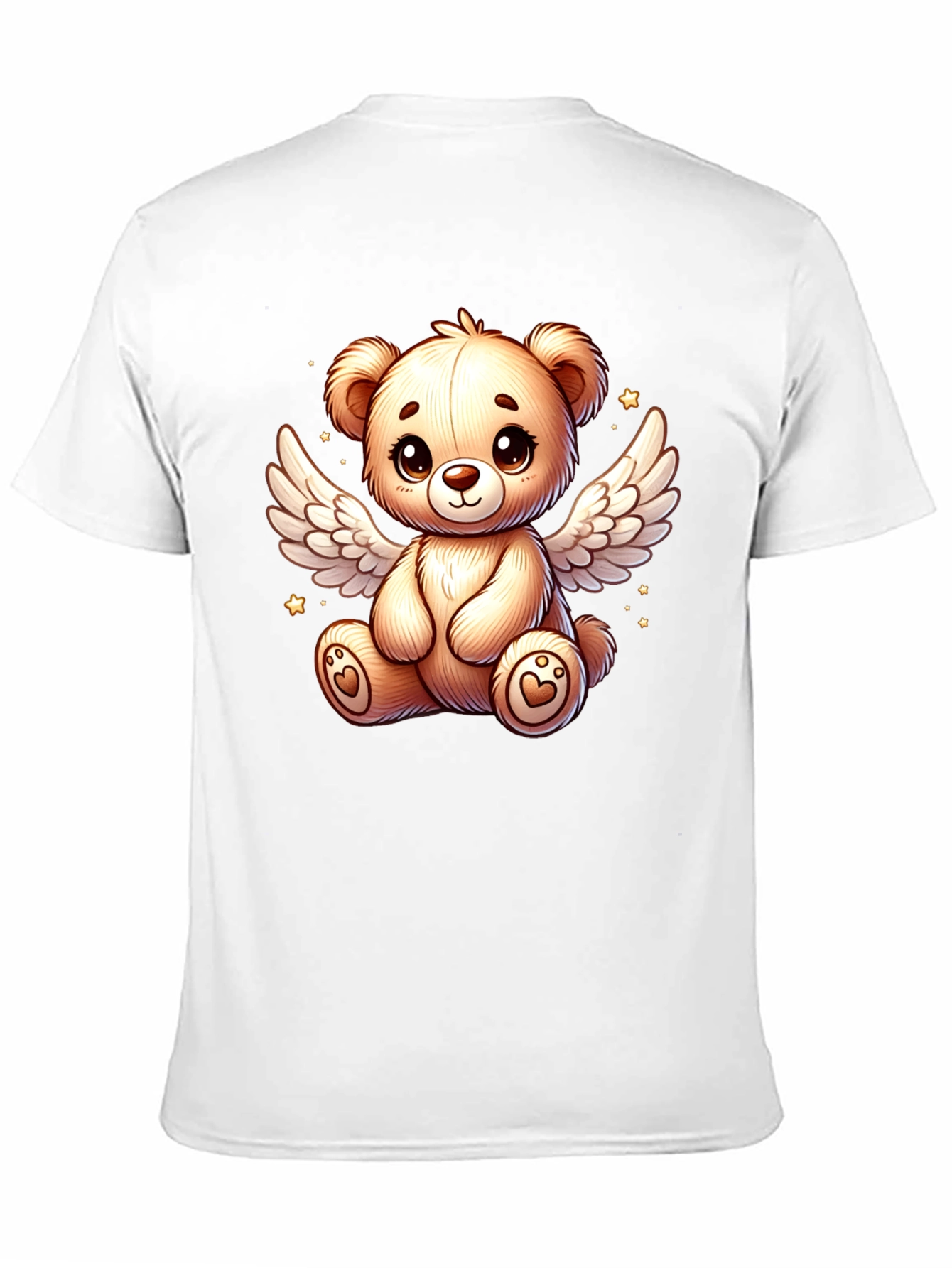 Angel Teddy Bear Black T-Shirt