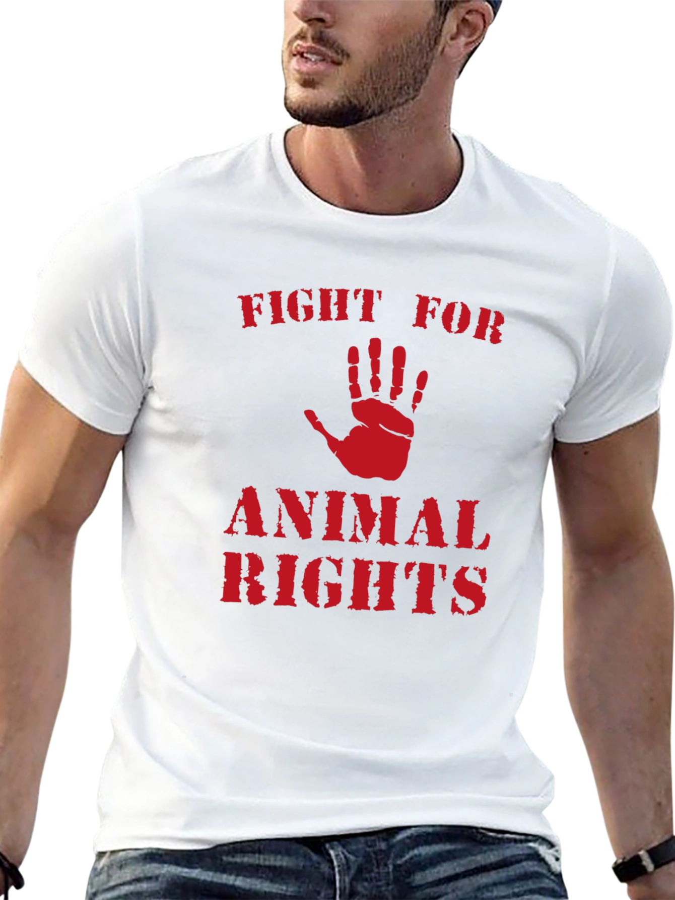 Fight for Animal Rights Graphic Tee - Black