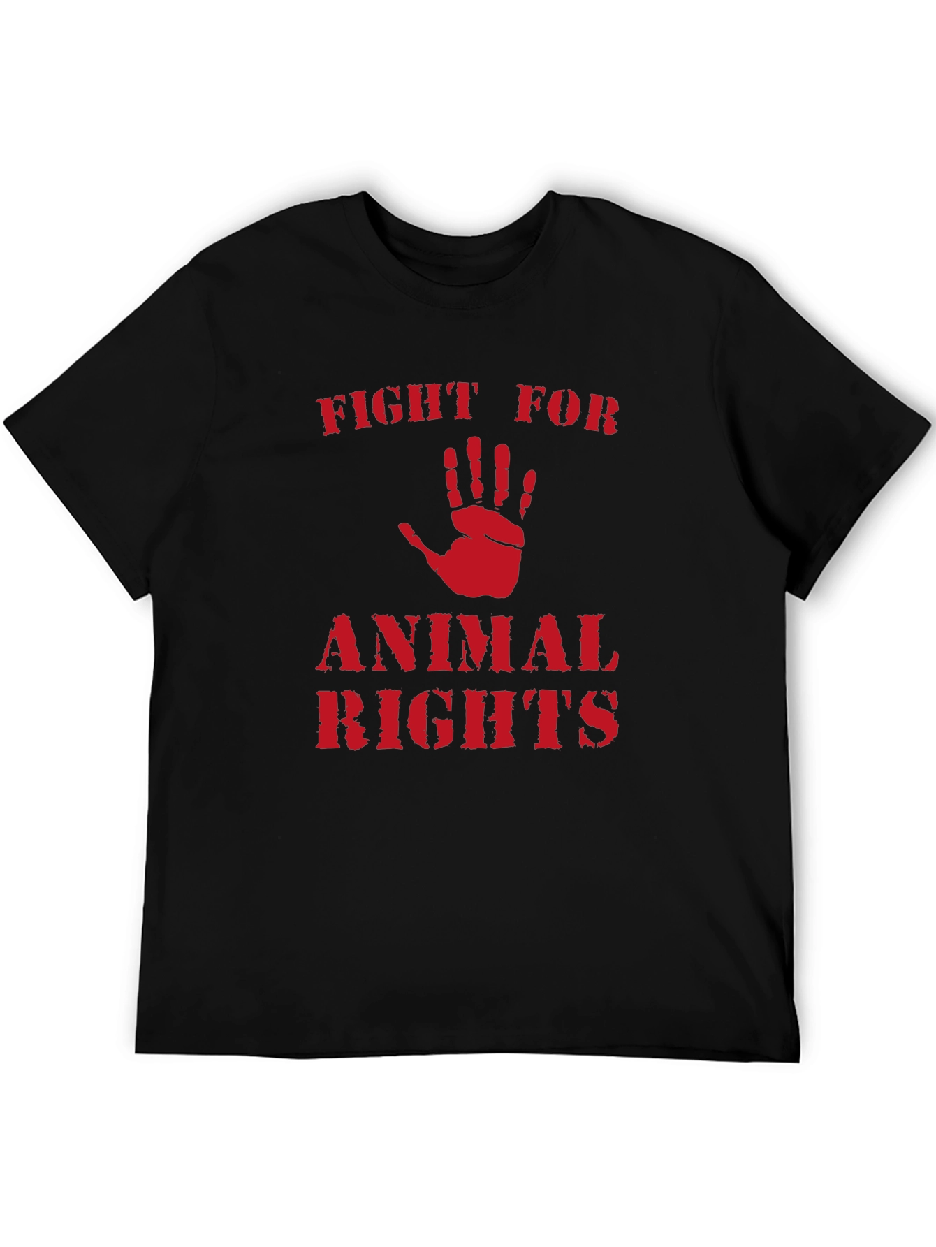 Fight for Animal Rights Graphic Tee - Black