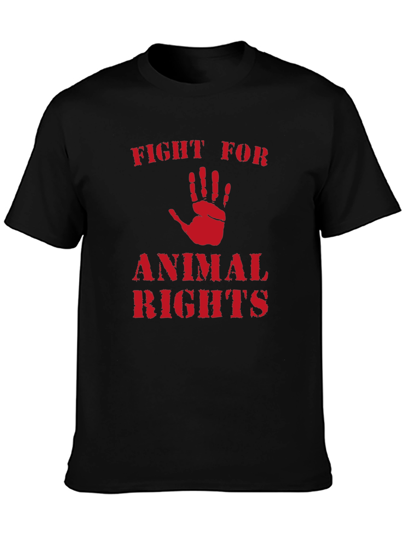 Fight for Animal Rights Graphic Tee - Black
