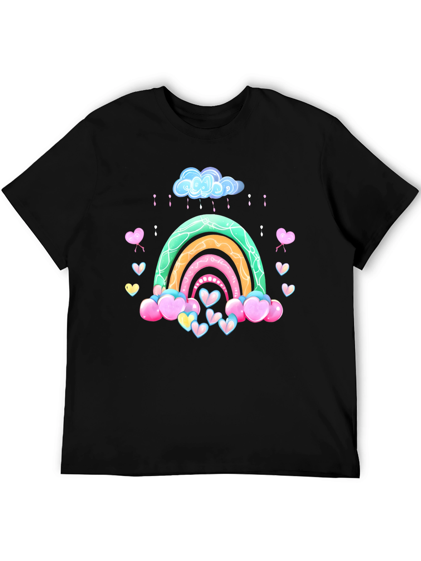 Rainbow Heart Cloud Graphic Tee