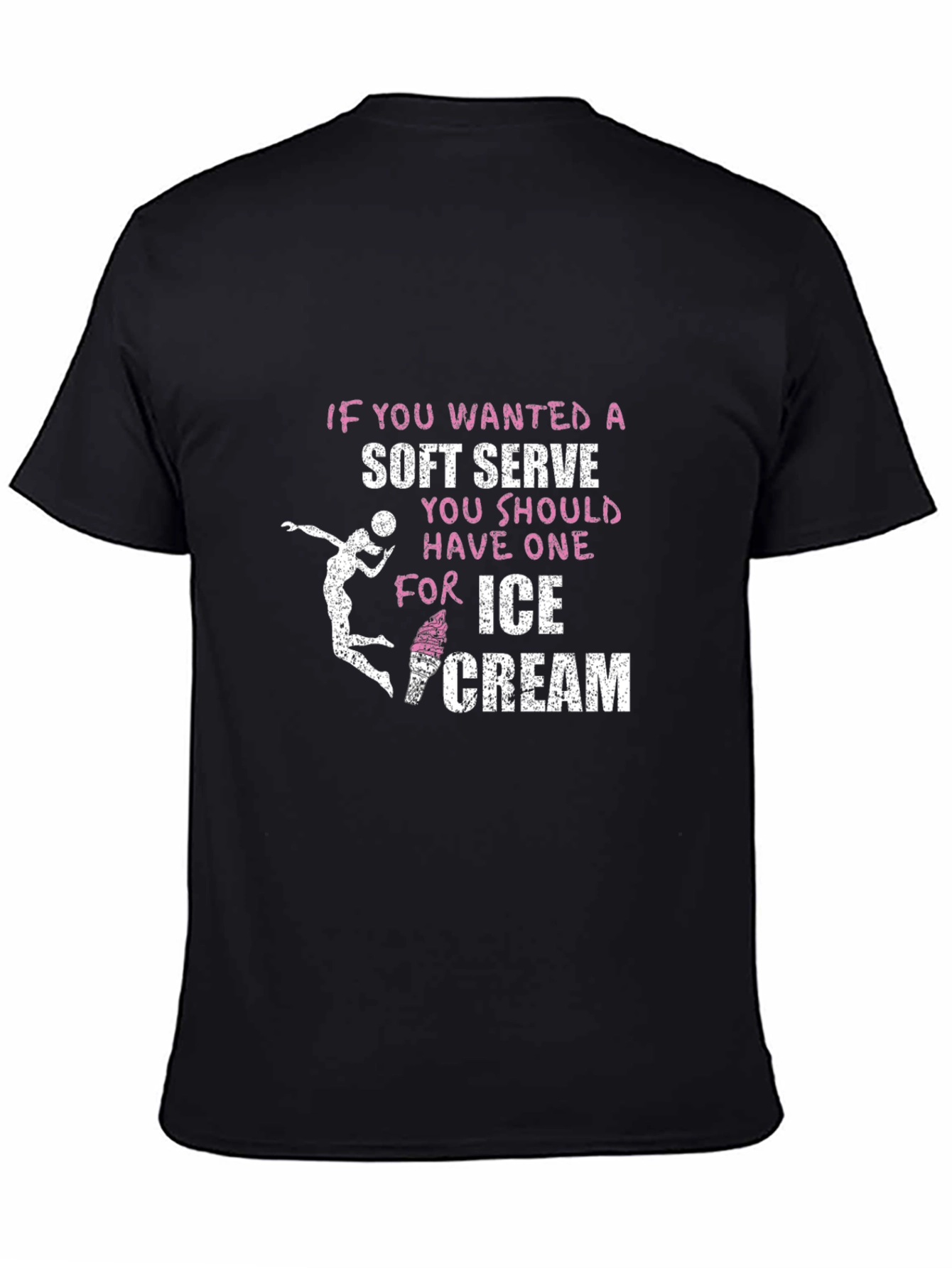 Soft Serve Ice Cream Volleyball Graphic T-Shirt