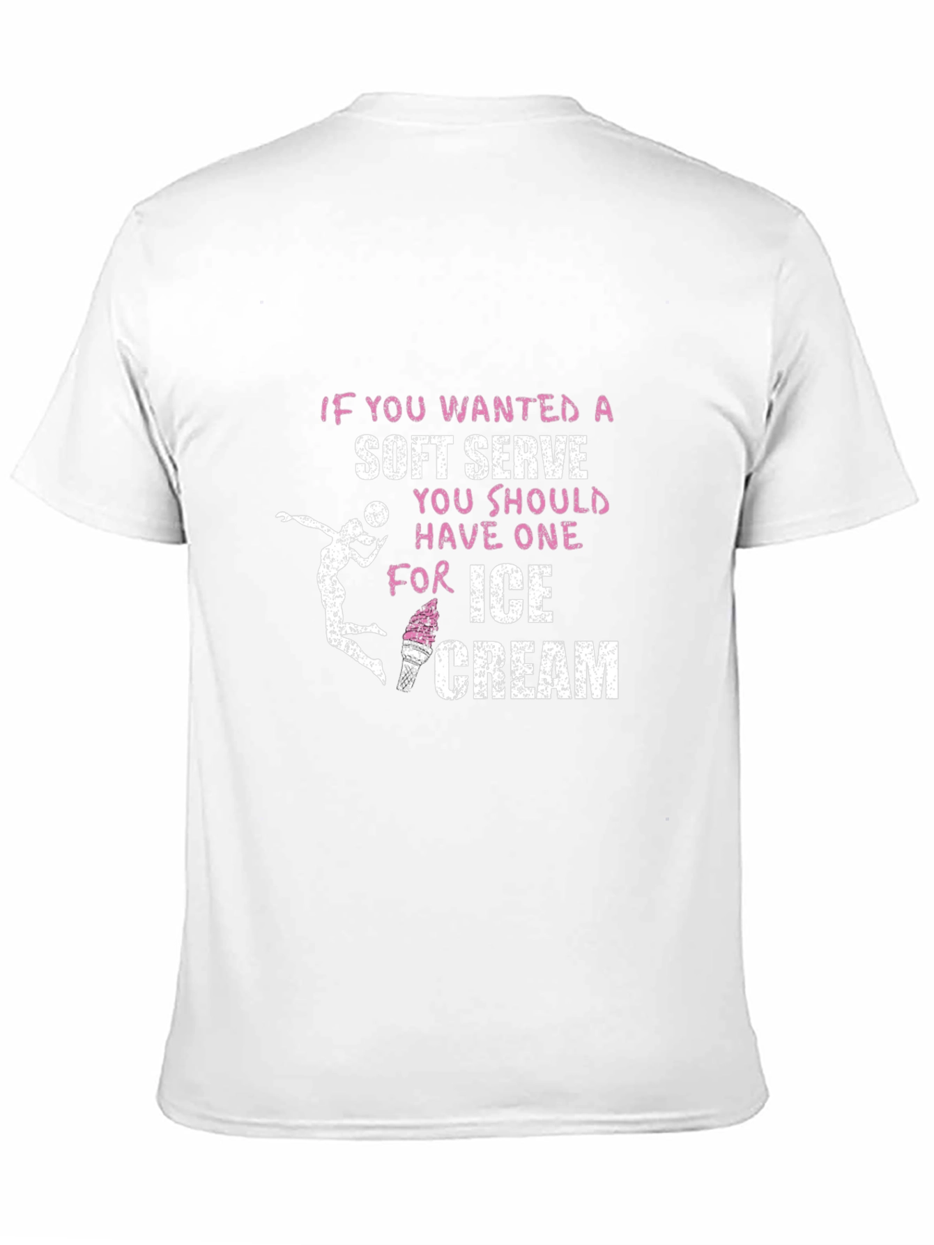 Soft Serve Ice Cream Volleyball Graphic T-Shirt