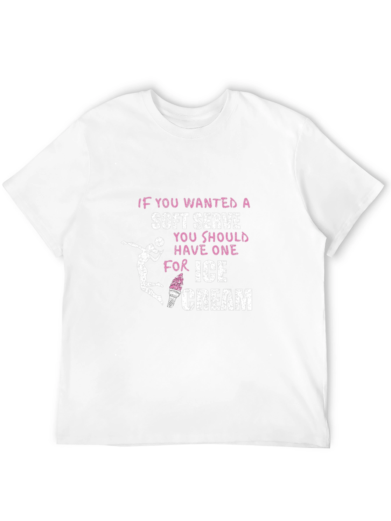 Soft Serve Ice Cream Volleyball Graphic T-Shirt