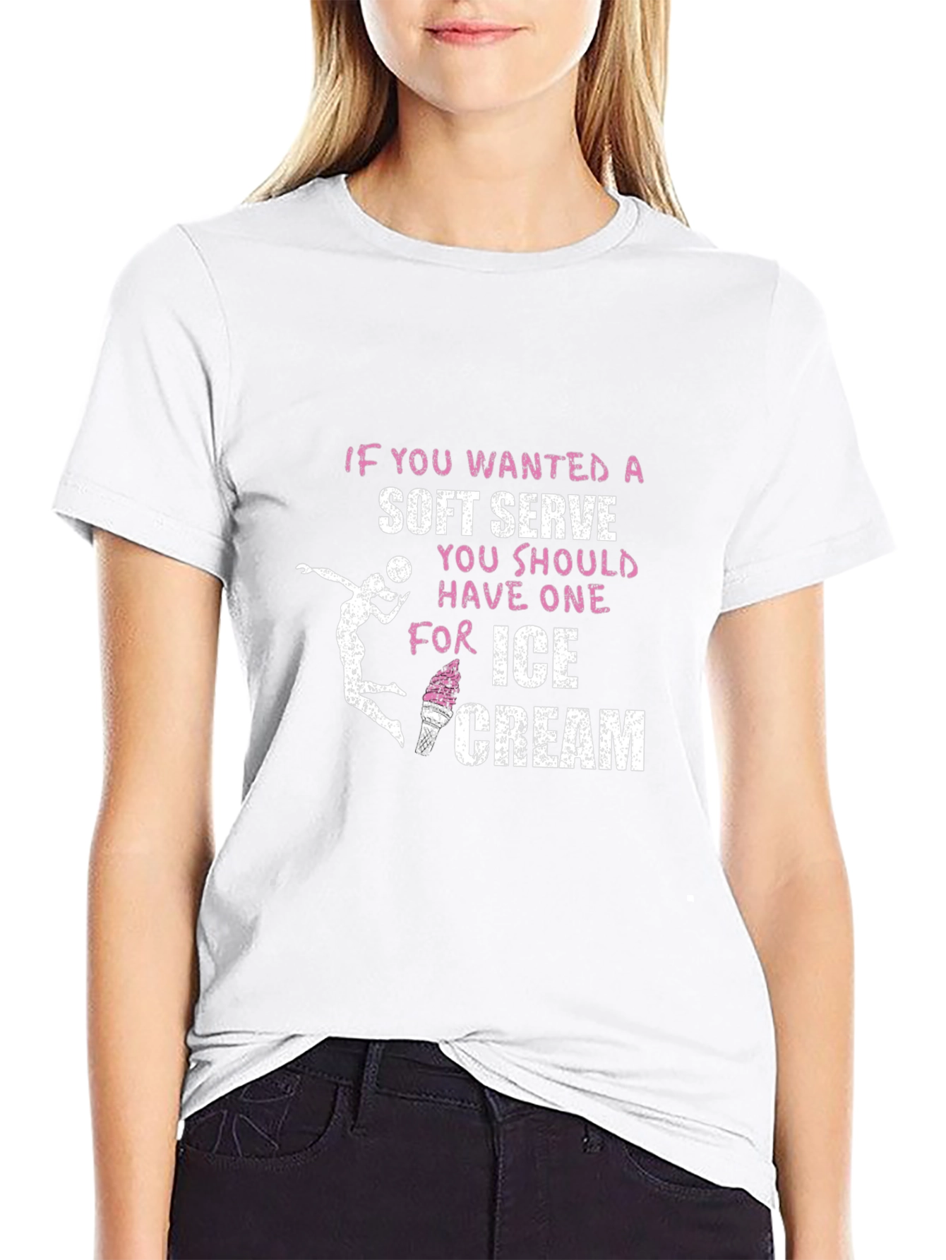 Soft Serve Ice Cream Volleyball Graphic T-Shirt