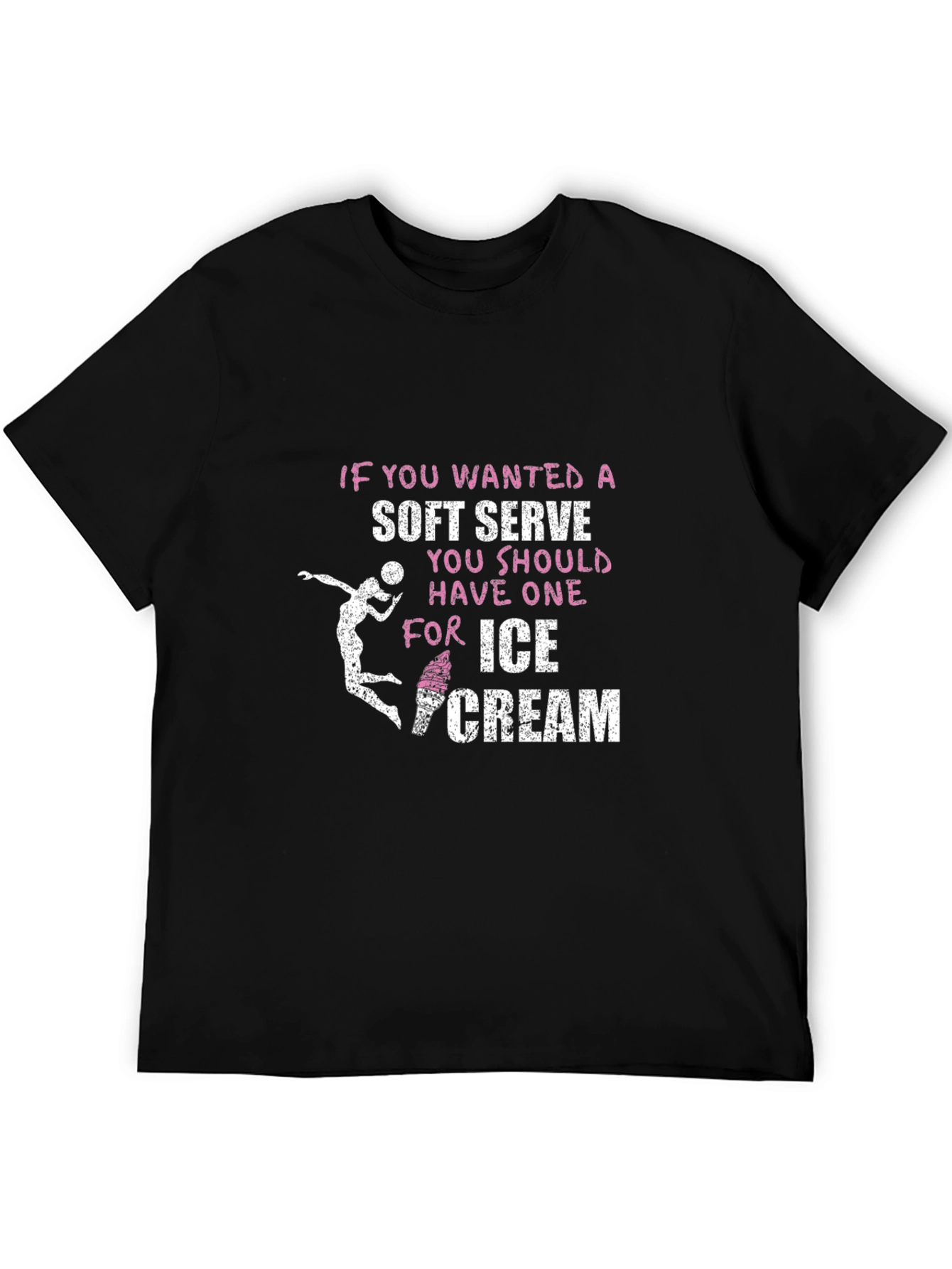 Soft Serve Ice Cream Volleyball Graphic T-Shirt