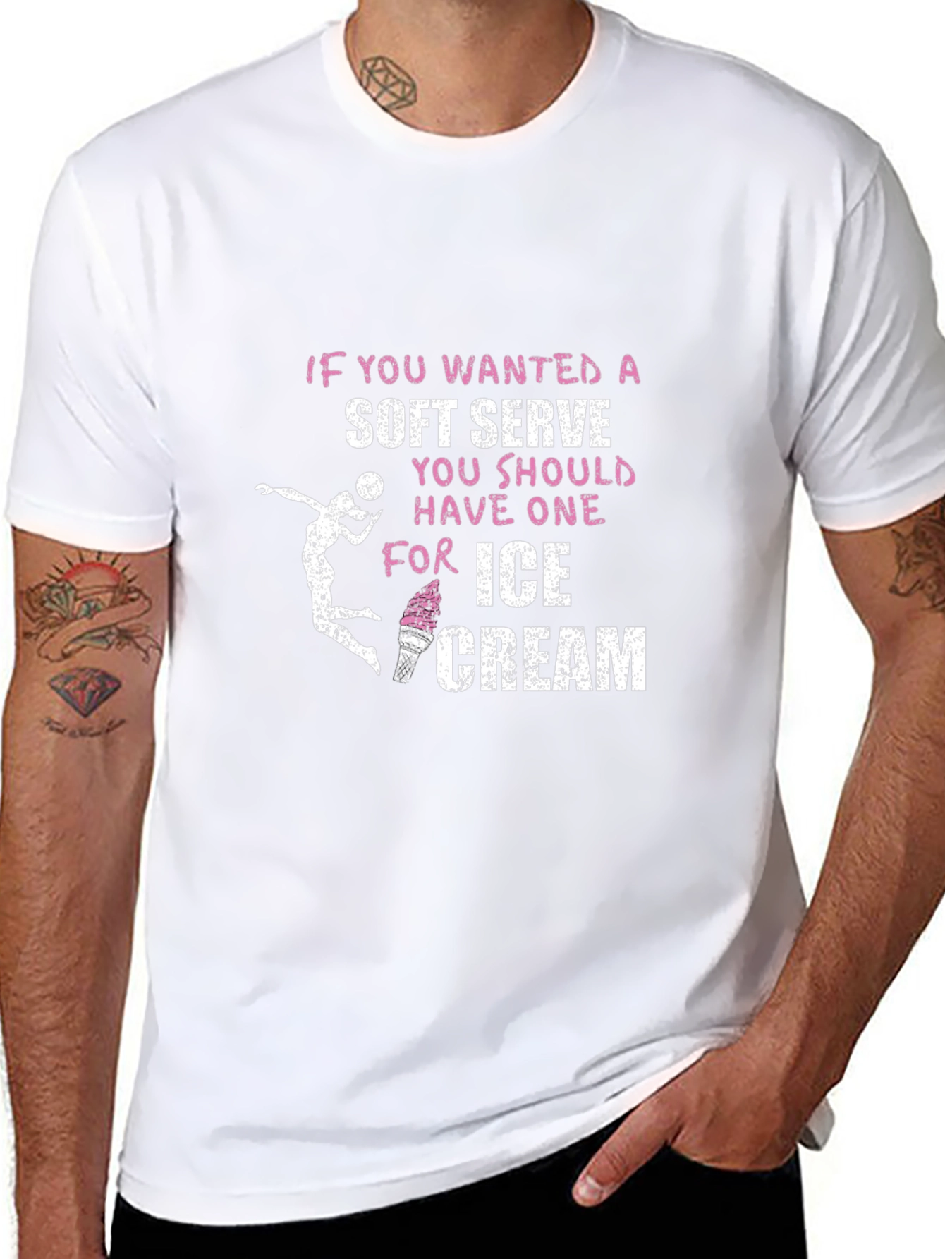 Soft Serve Ice Cream Volleyball Graphic T-Shirt