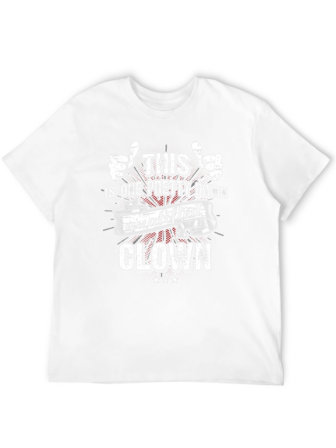 Funny Qualified Clown Graphic Tee - Black