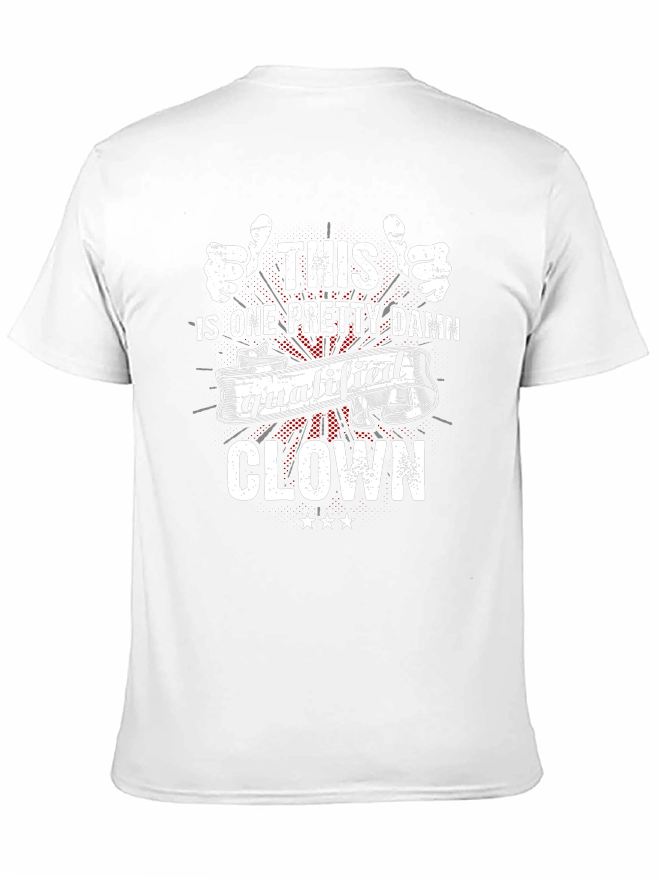 Funny Qualified Clown Graphic Tee - Black