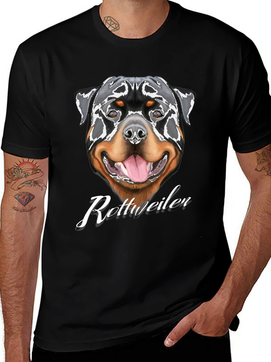 Rottweiler Dog Graphic T-Shirt - Black