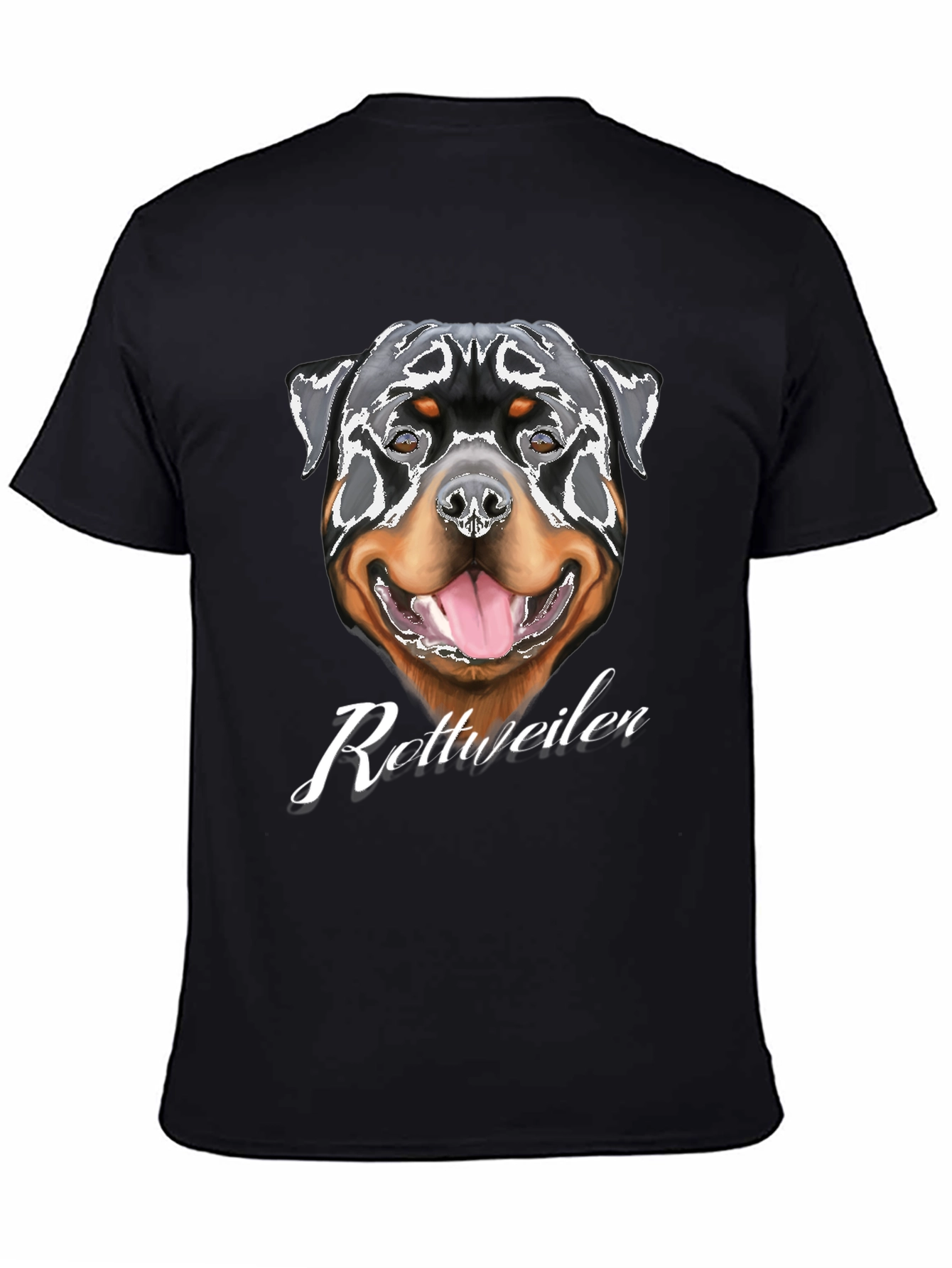 Rottweiler Dog Graphic T-Shirt - Black