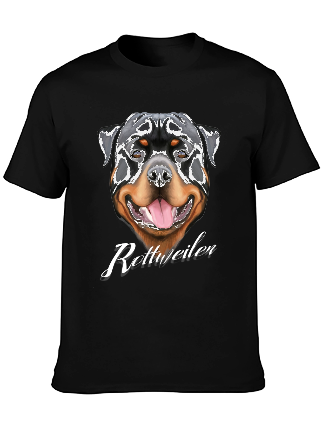 Rottweiler Dog Graphic T-Shirt - Black