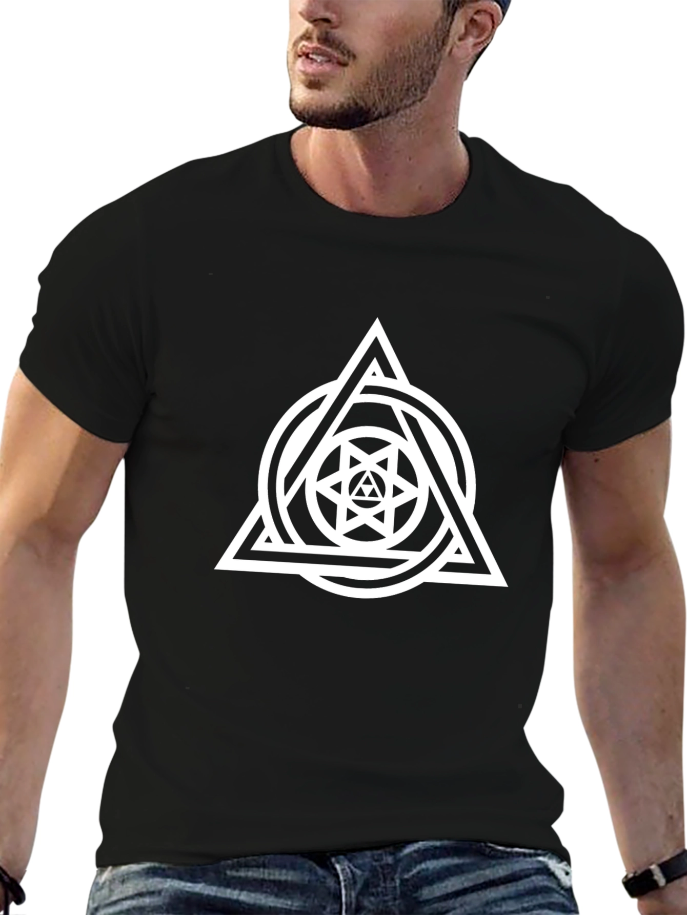 Geometric Triangle Circle Graphic Tee