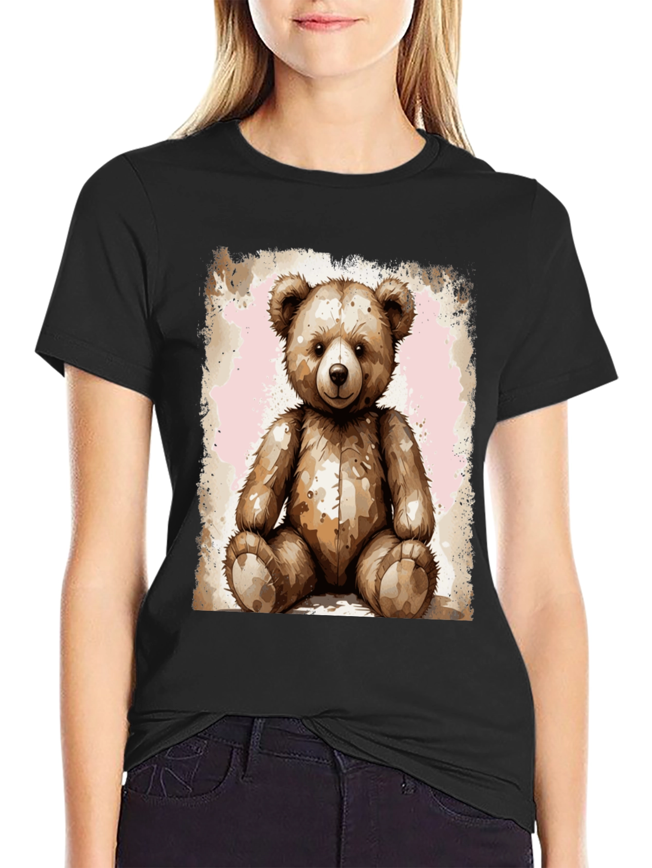 Teddy Bear Graphic Tee - Soft Plush Design
