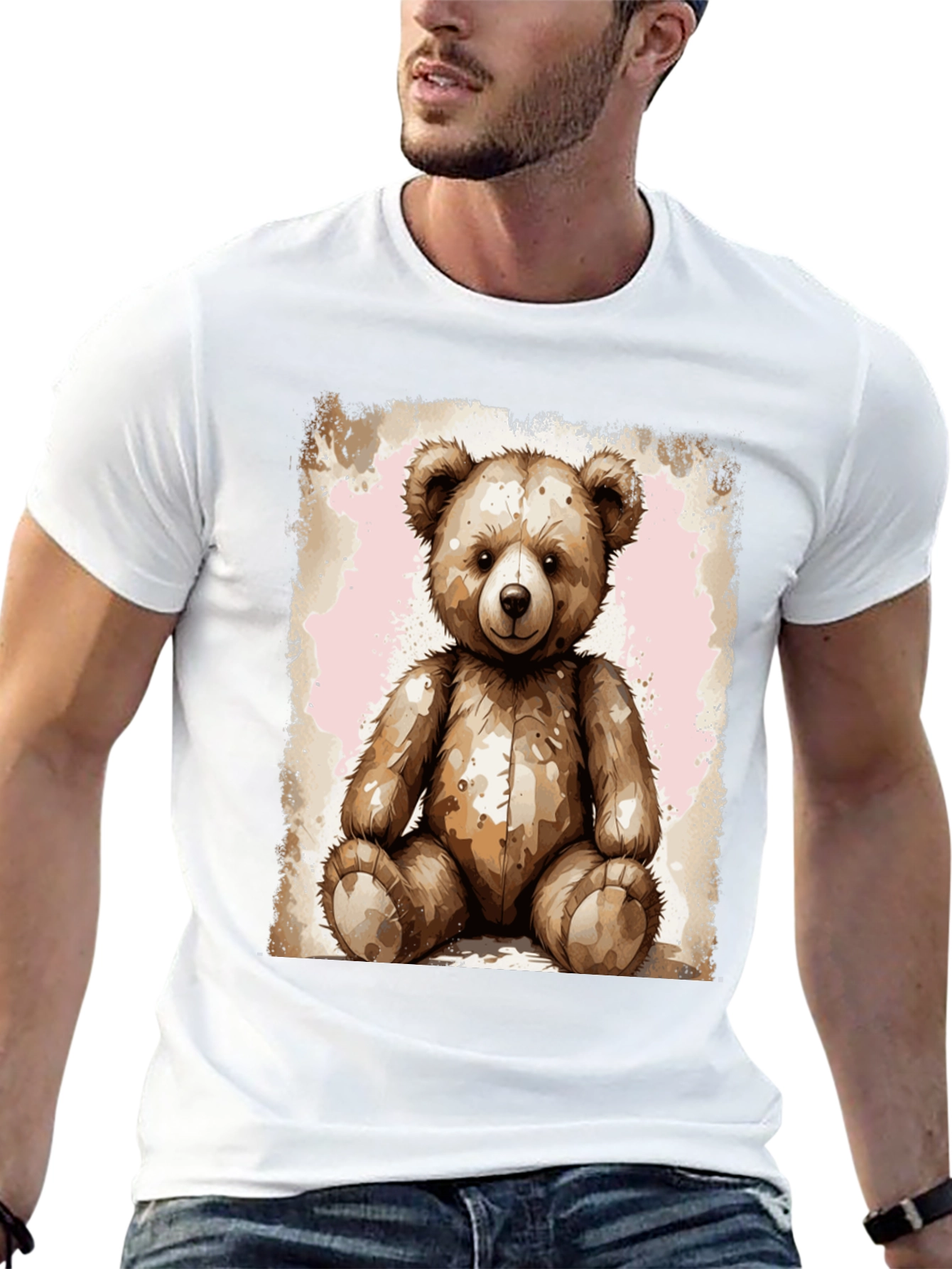Teddy Bear Graphic Tee - Soft Plush Design