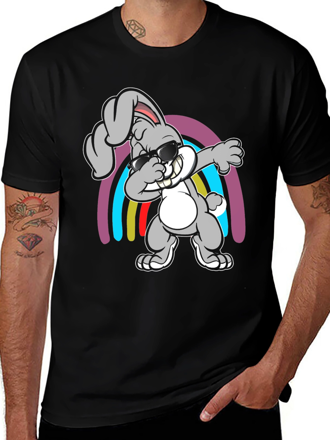 Dabbing Bunny T-Shirt - Fun Graphic Tee