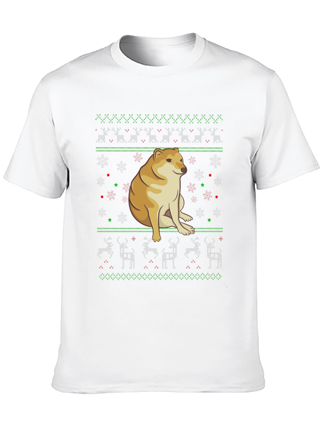 Doge Christmas Sweater T-Shirt - Black Holiday Tee