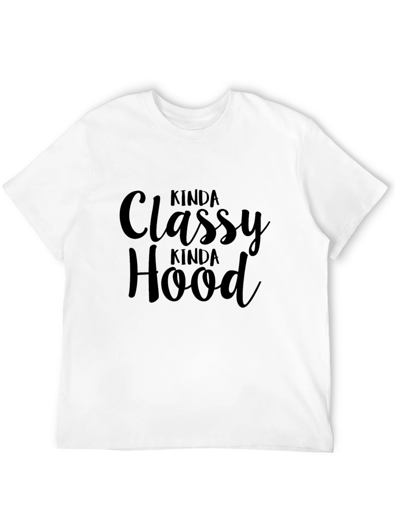 Kinda Classy Kinda Hood Graphic Tee - Black